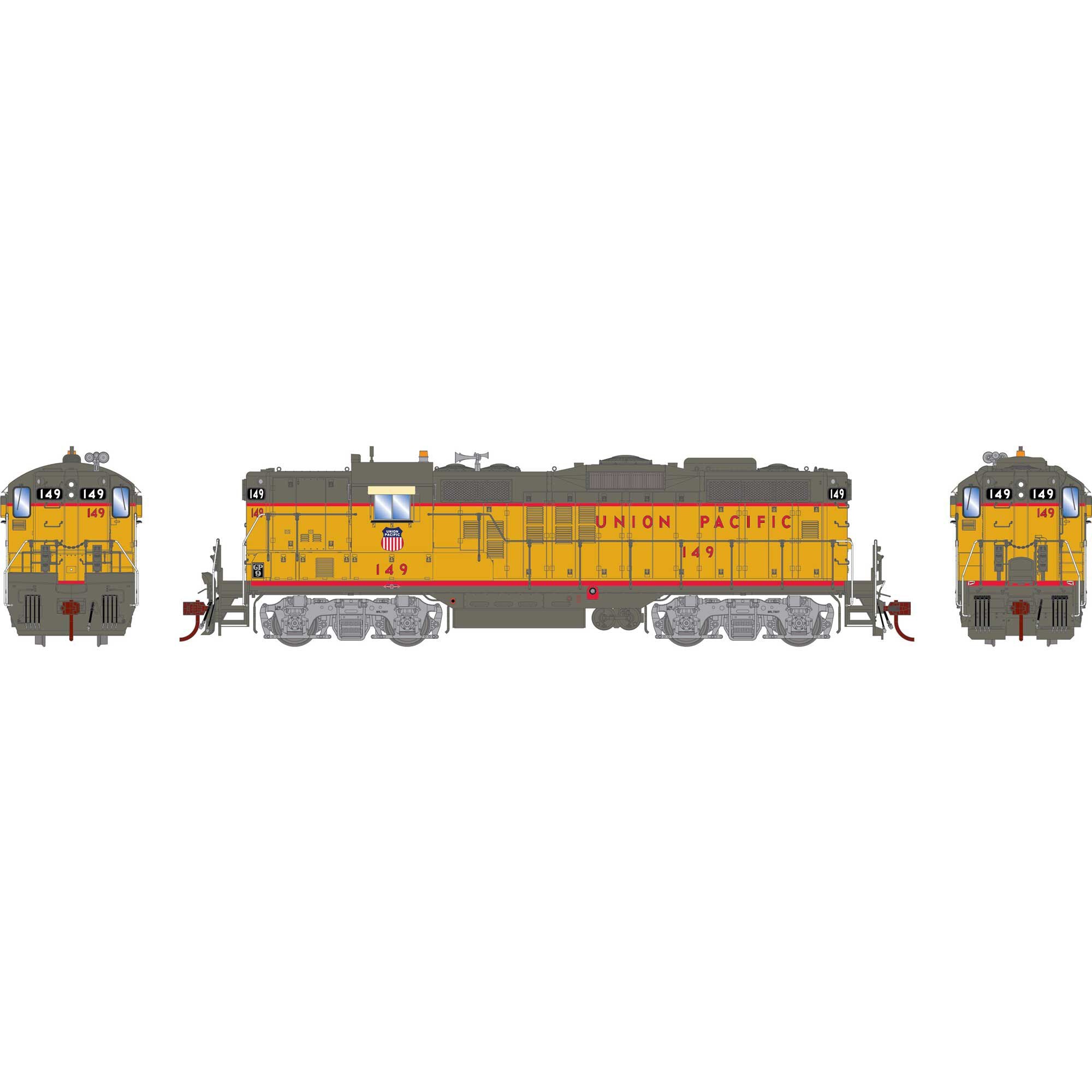 HO GP9 Locomotive with DCC & Sound, UP #149 (ATHG82823)