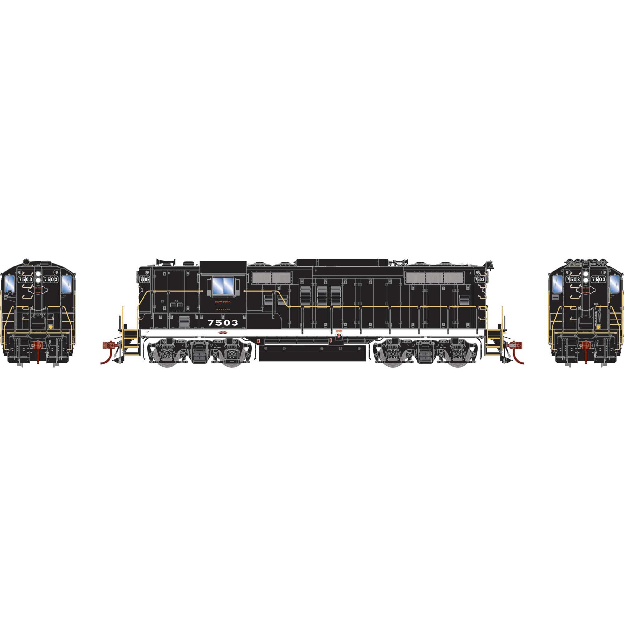 HO GP9 Locomotive with DCC and Sound NYC 7503 (ATHG82831)