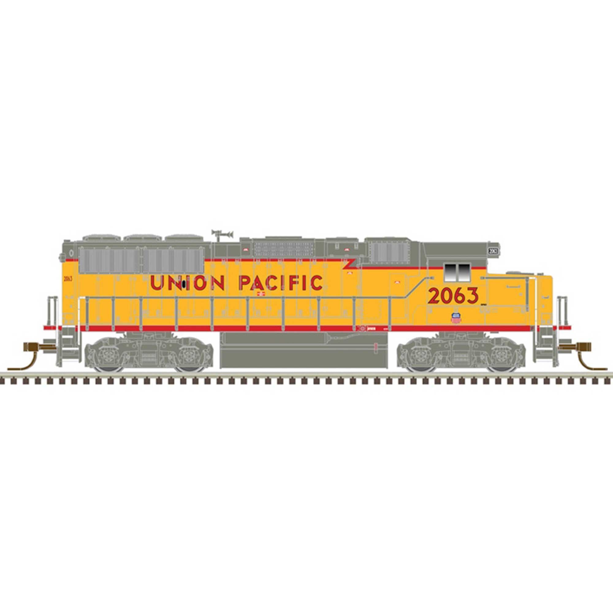 Union Pacific 2069 Locomotive (Yellow Red Gray) (ATL40004904)