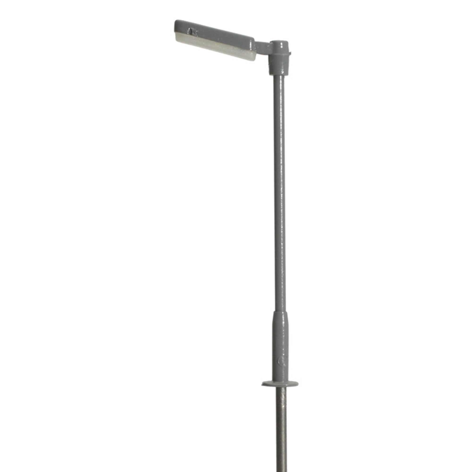 HO Single Arm Parking Lot Light Gray with Cool White LED (3) (ATL70000172)