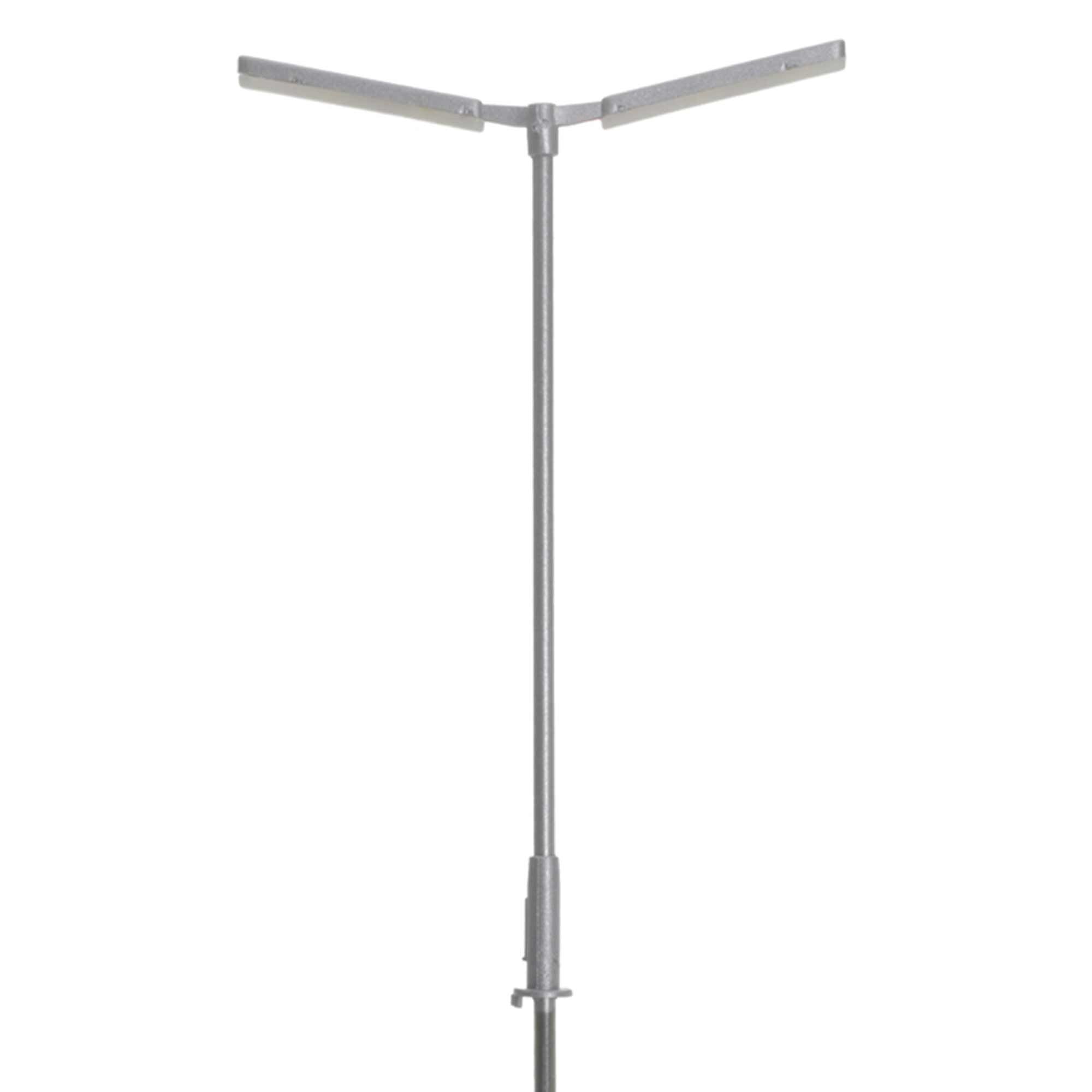 HO Double Arm Parking Lot Light (3) with Warm LED Illumination (ATL70000177)
