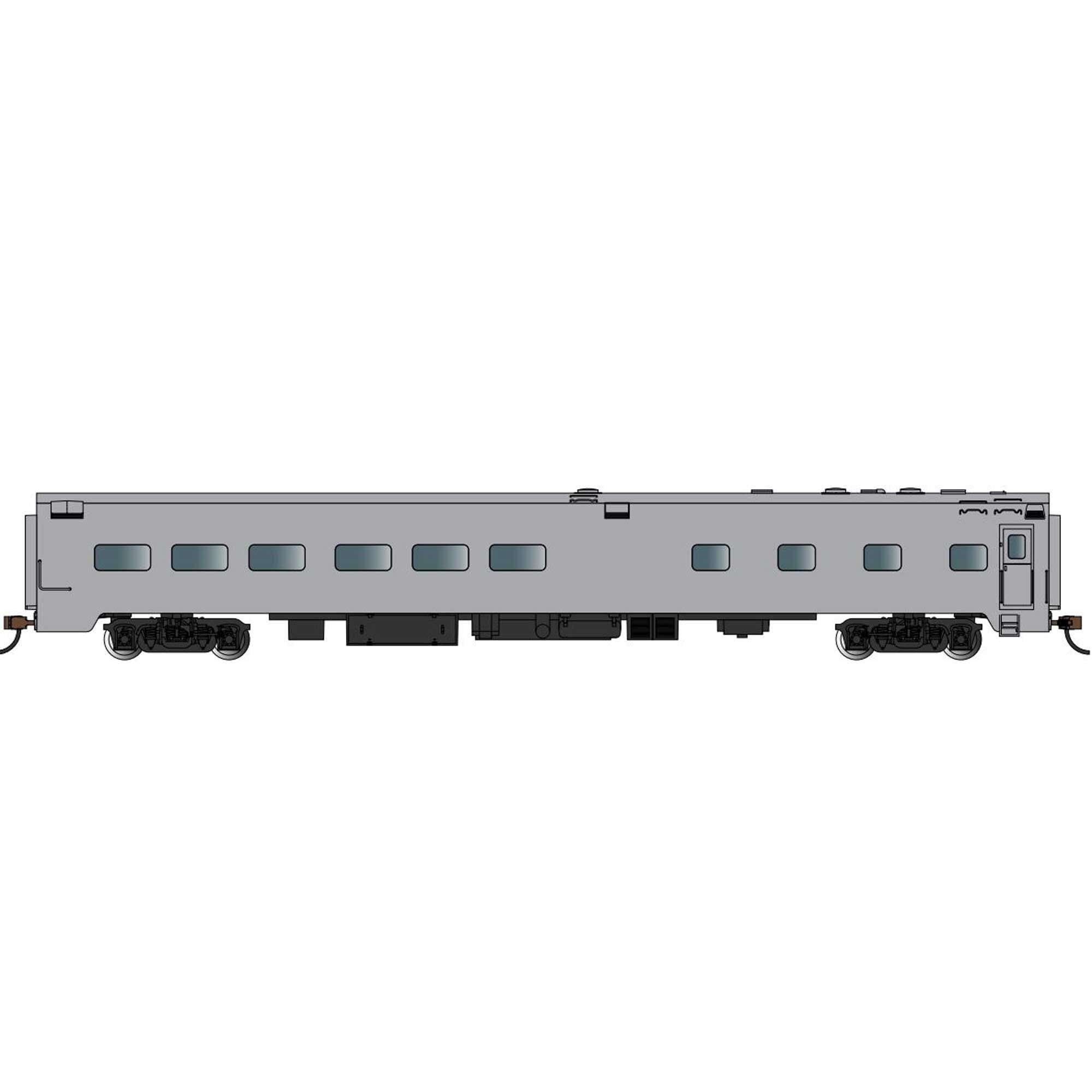 HO 85' Dining Car Painted Unlettered Aluminum (BAC14803)