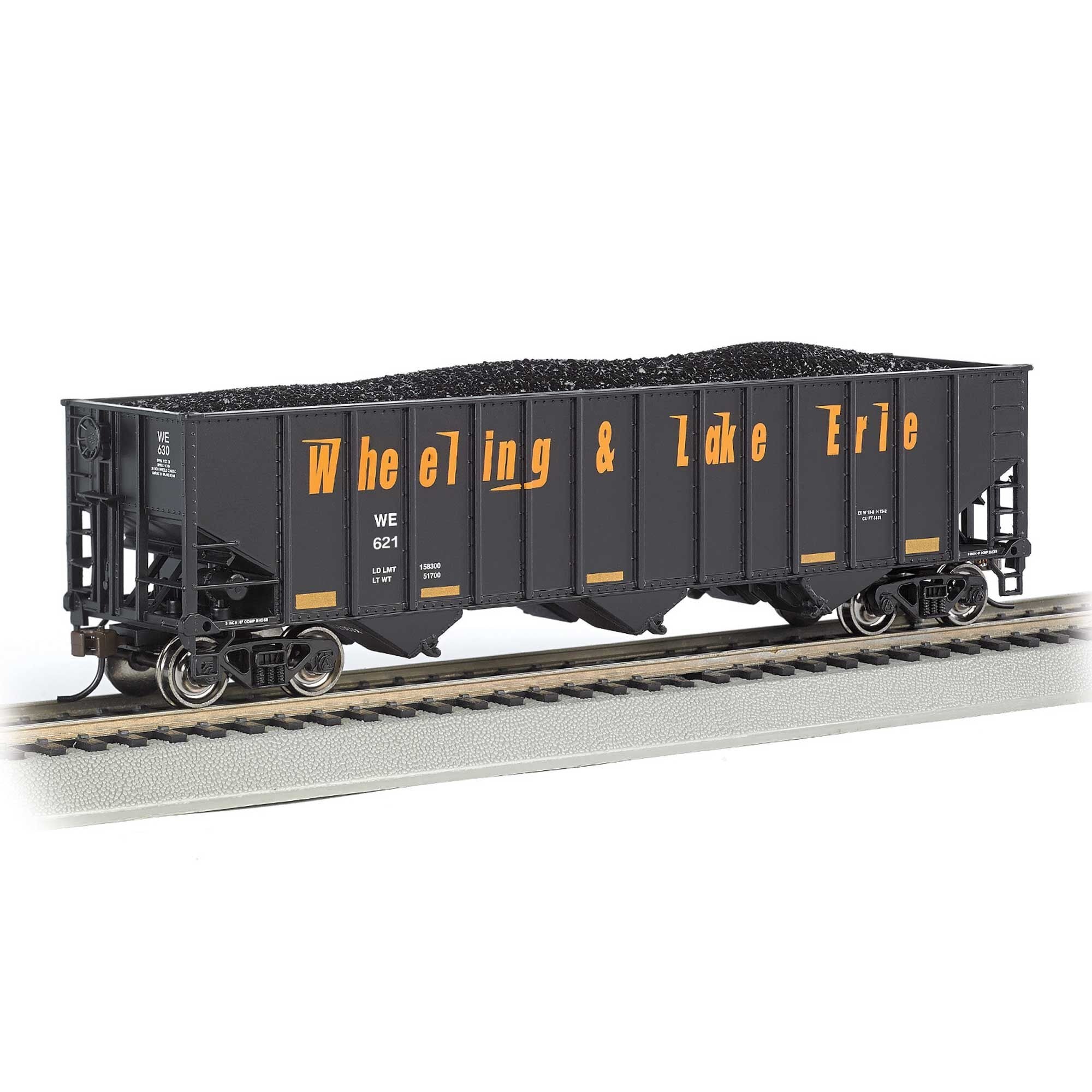 HO 100-Ton Bethlehem Steel Three Bay Hopper - Wheeling & Lake Erie #621 (BAC18734)
