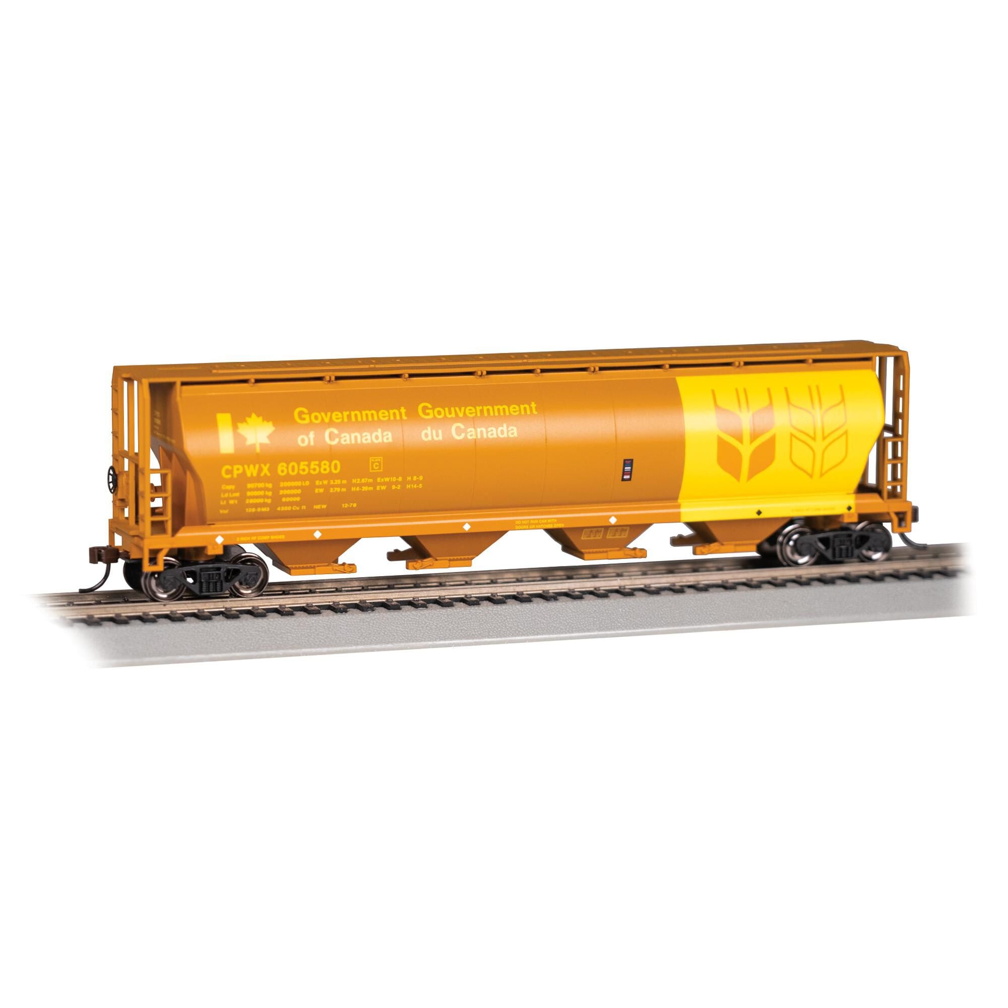 HO Canadian 4 Bay Cylindrical Grain Hopper (BAC19105)