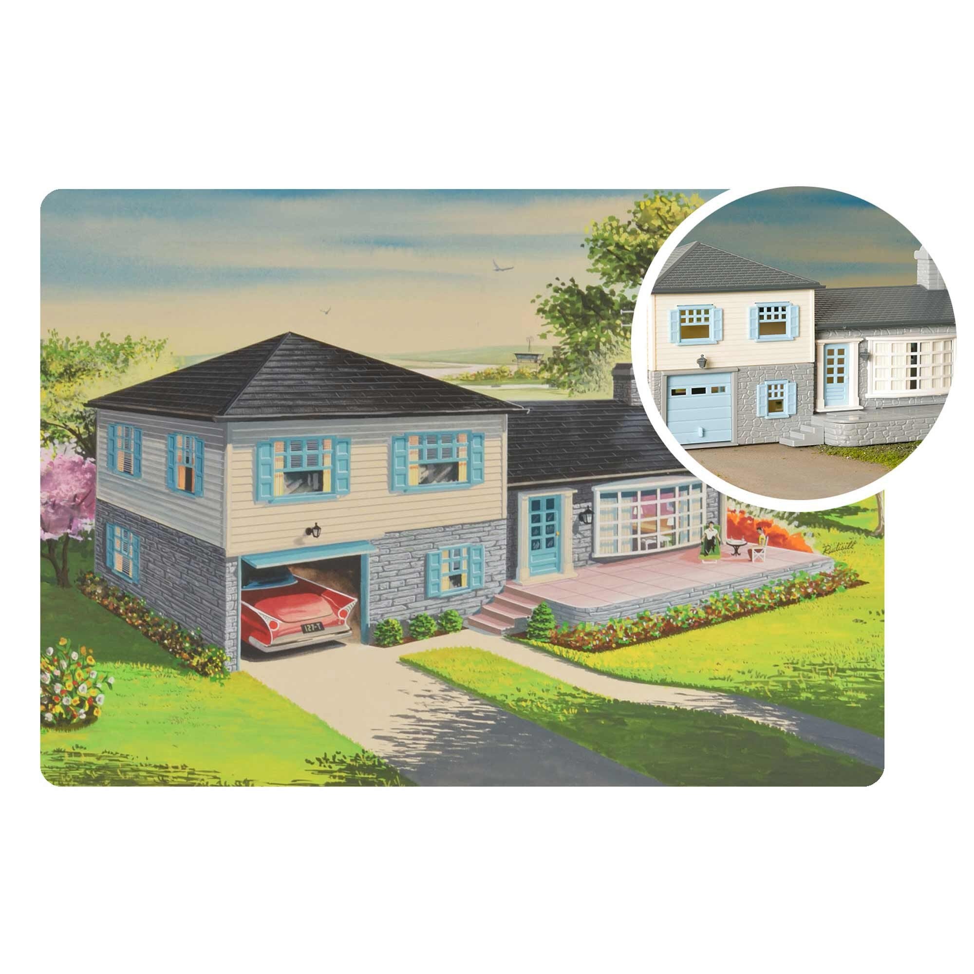 HO Plasticville USA 75th Anniversary Split Level House (BAC45633)
