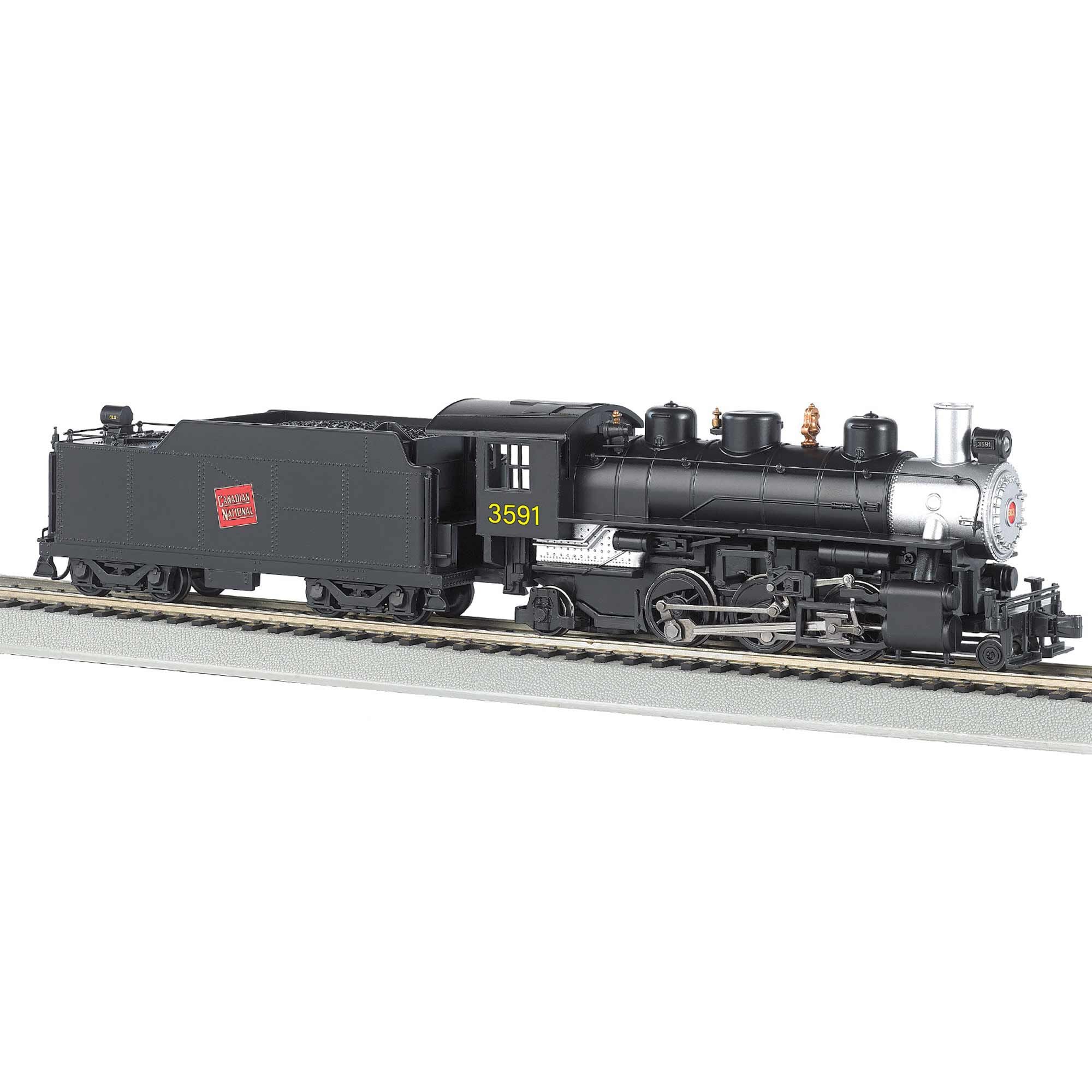 HO Prairie 2-6-2 Locomotive with Smoke and Tender CN #3591 (BAC51531)