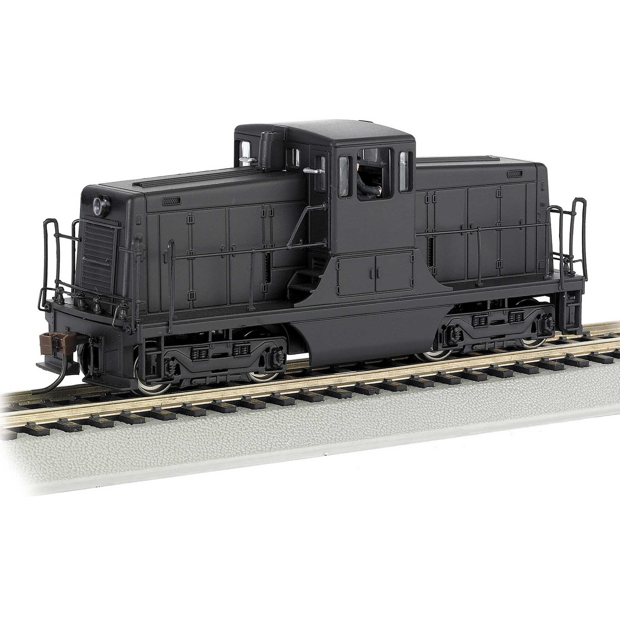 HO GE 44-Ton Switcher Locomotive with DCC - Painted Unlettered (Black) (BAC68206)