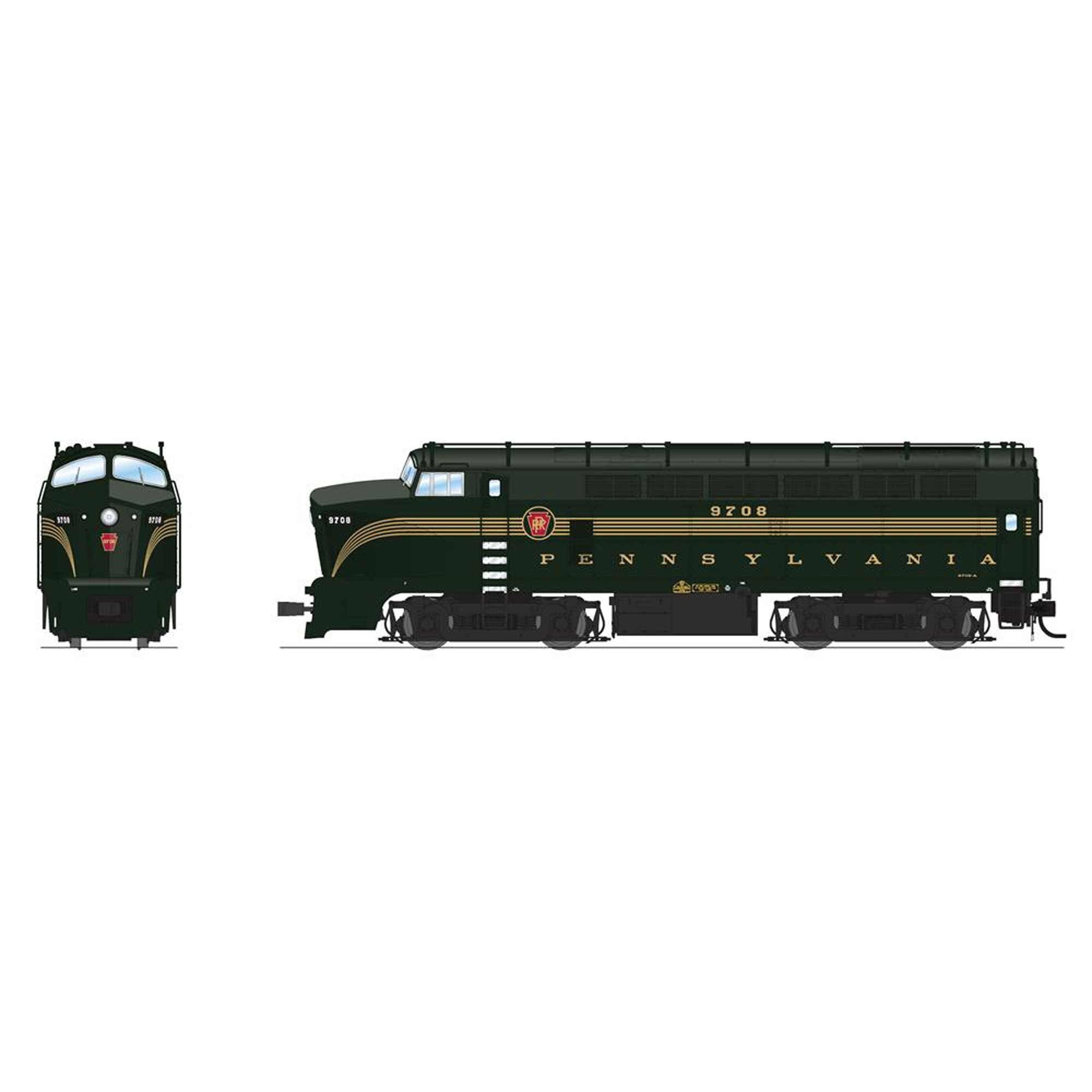 HO BF-16 Sharknose Locomotive A/B PRR 9708/9708B with Paragon4 (BLI7690)