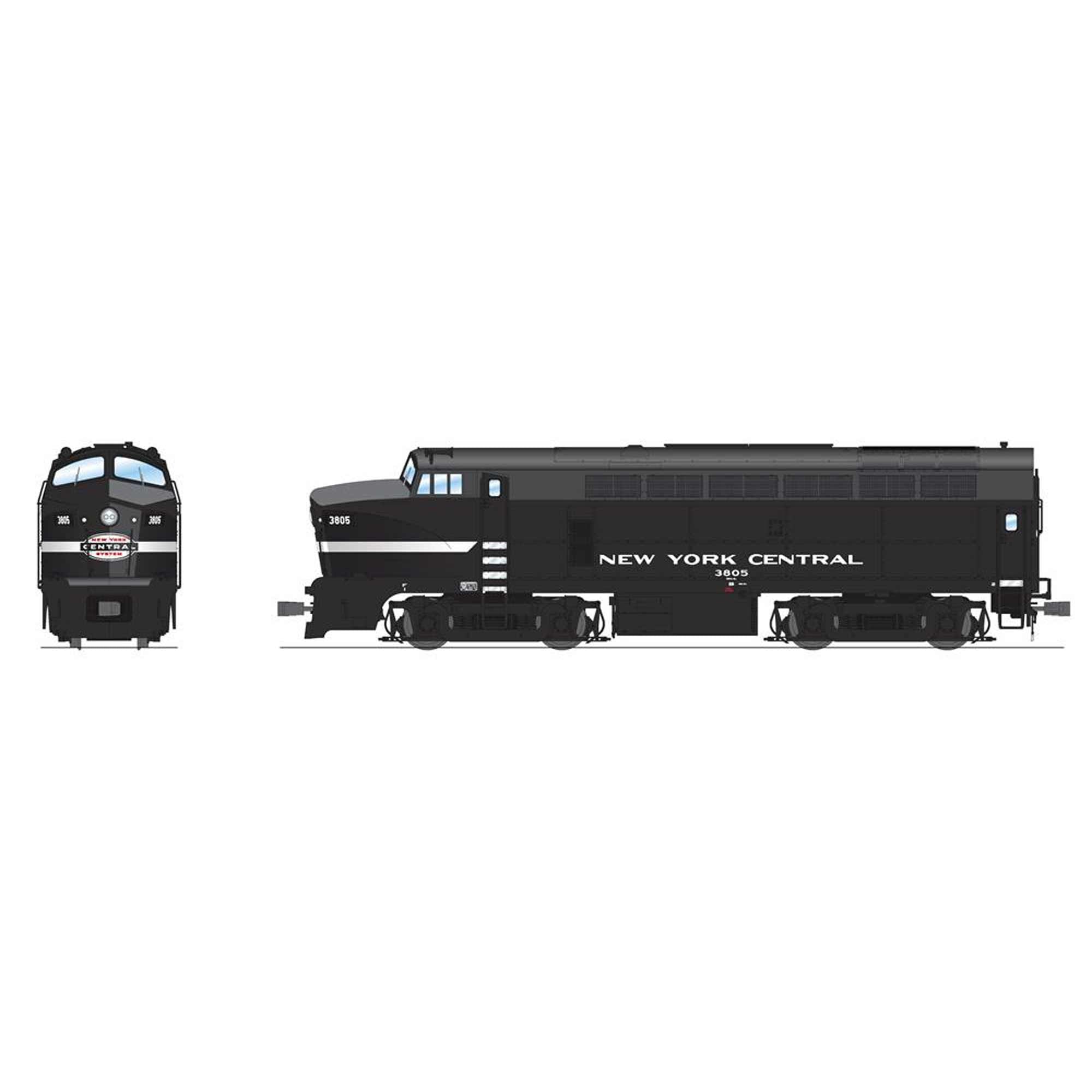 HO RF-16 Sharknose Locomotive A/B NYC 3805 3707 with Paragon4 Sound (BLI7696)