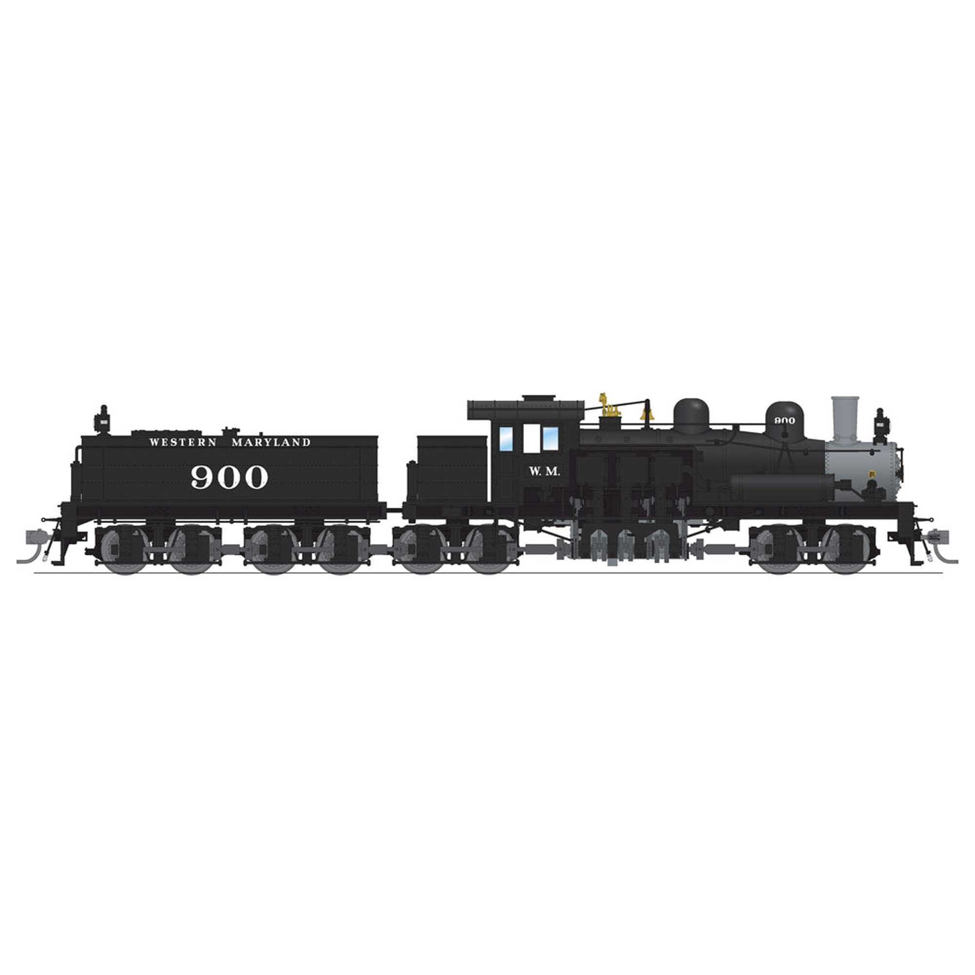HO Class D 4 Truck Shay Locomotive WM #900 with Paragon 4 (BLI7819)