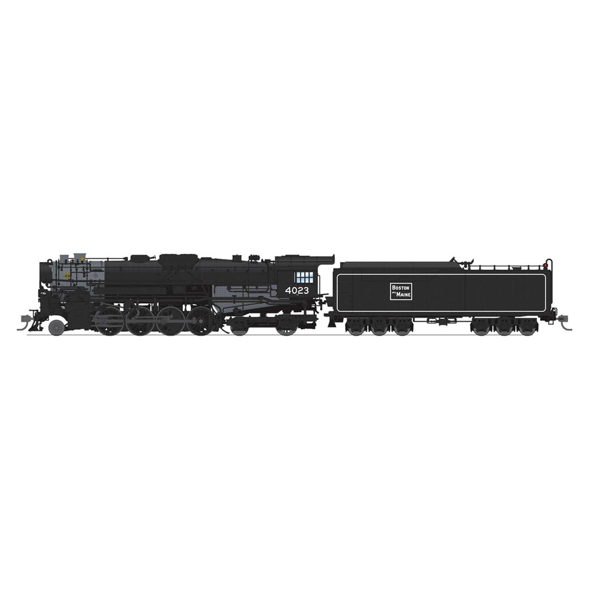 HO B&M 2-8-4 Berkshire T1a Steam Locomotive with Tender (BLI7884)