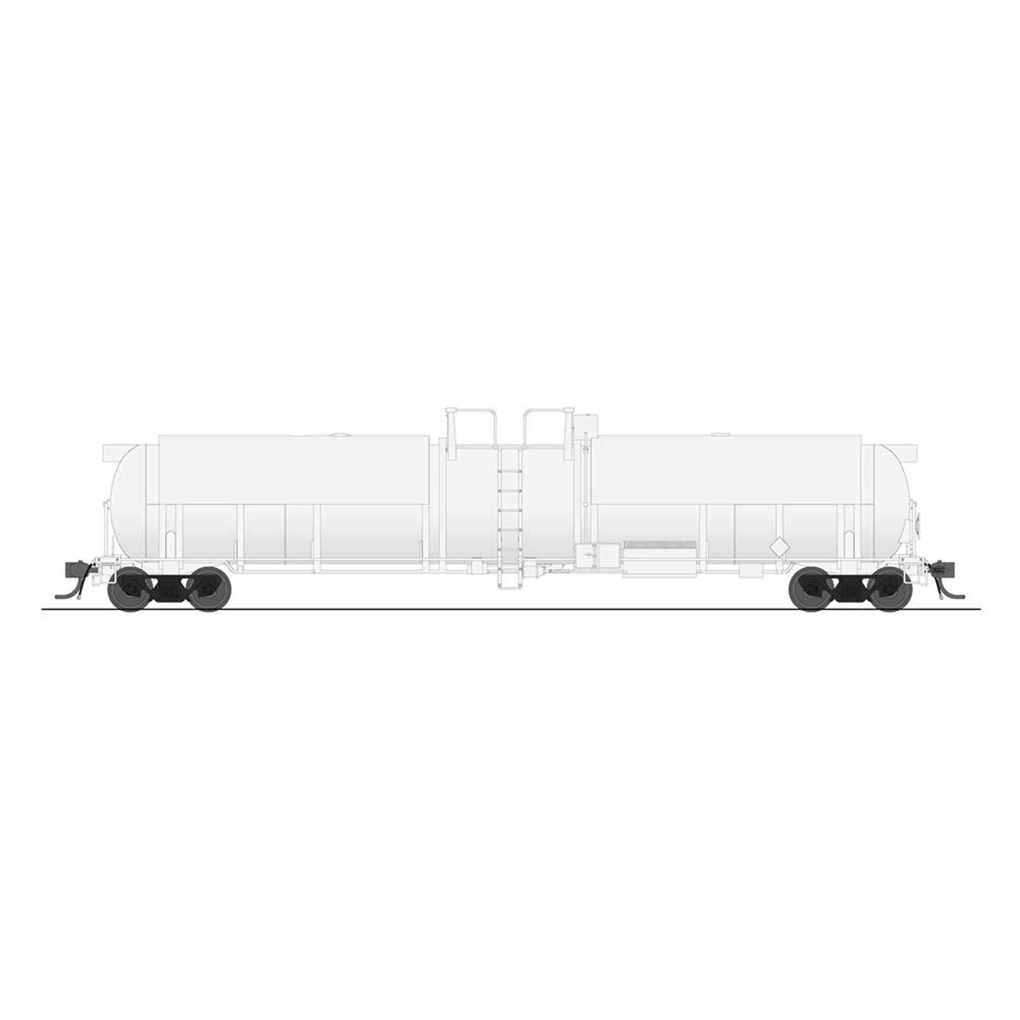 HO Cryogenic Tank Car Unlettered White Type B (BLI8049)
