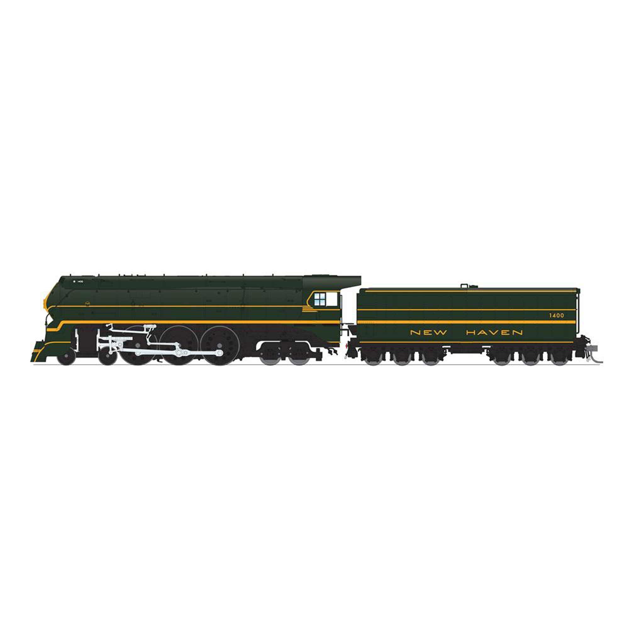 HO New Haven I-5 4-8-4 Locomotive #1400 Green Scheme (BLI8087)