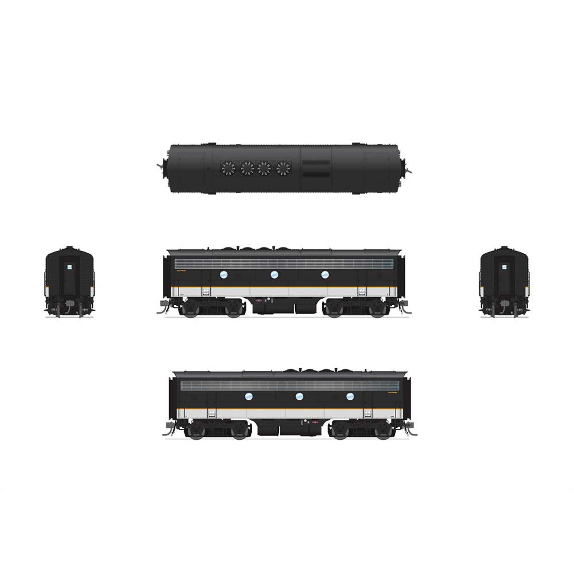 HO EMD F3B Locomotive SOU 4365 Tuxedo Scheme with Paragon4 (BLI8178)