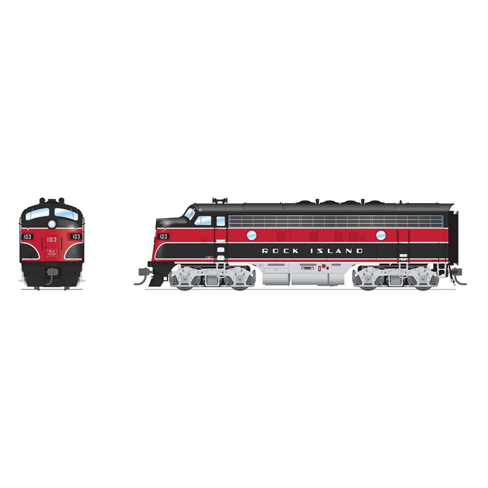 HO EMD F7 Locomotive A/B Set CRIP 103 / 105B with Paragon4 Sound (BLI8191)
