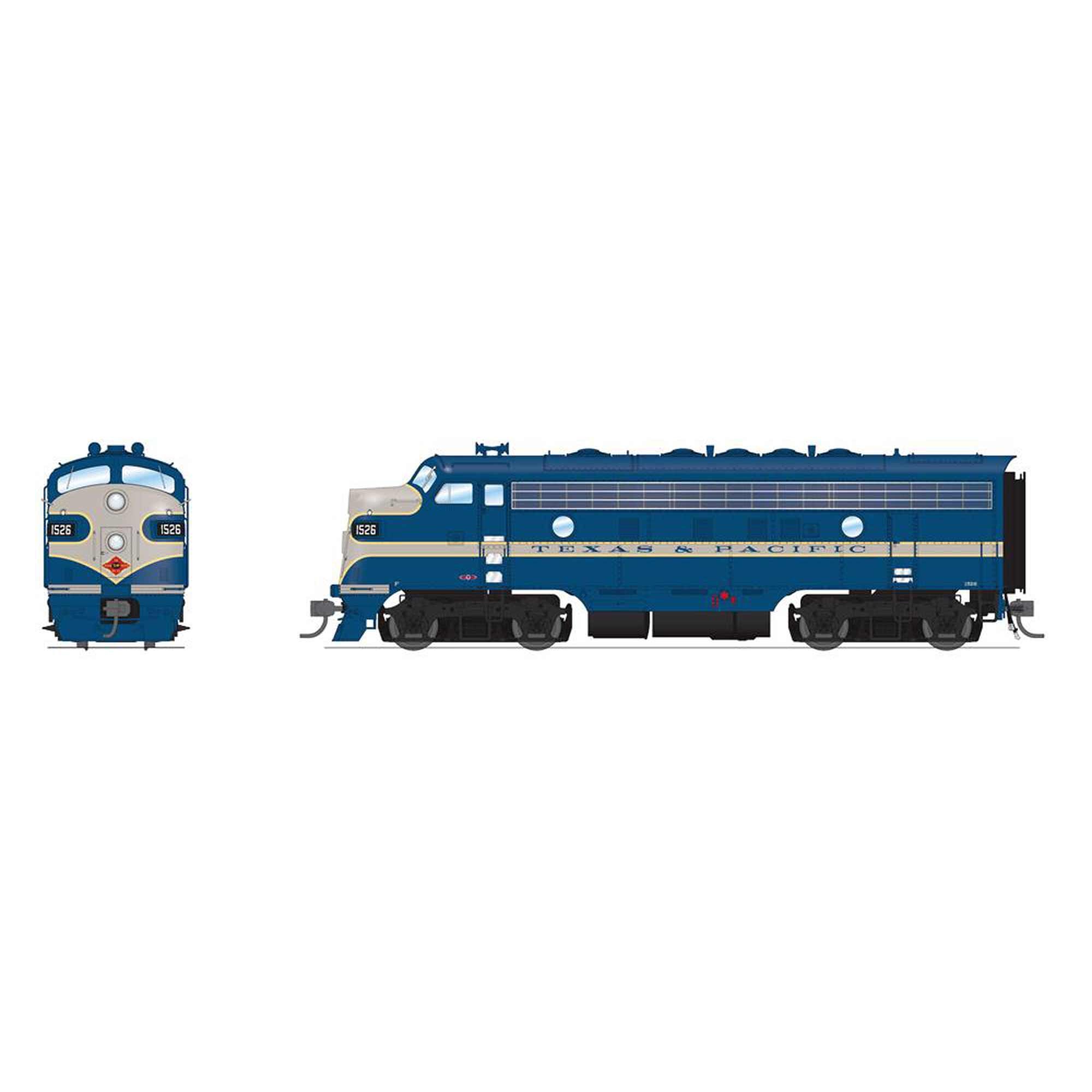 HO EMD F7 Locomotive A/B Set T&P 1526 1517B Eagle Scheme with Paragon4 (BLI8197)