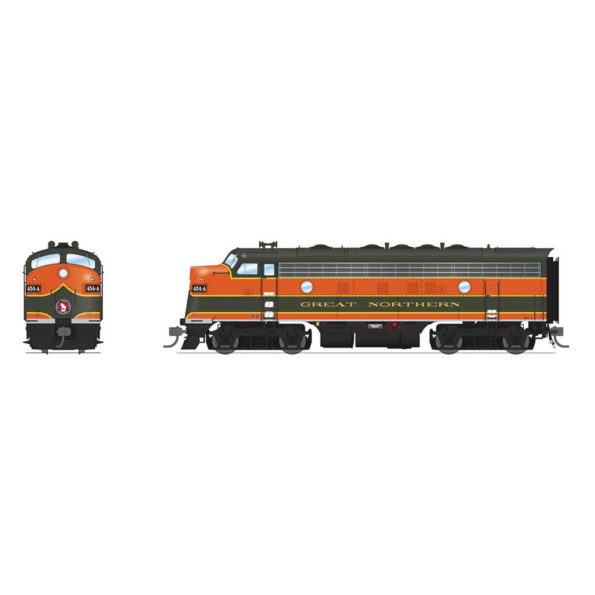 HO EMD F7A Locomotive GN 454D As-Delivered Empire with Paragon4 (BLI8205)