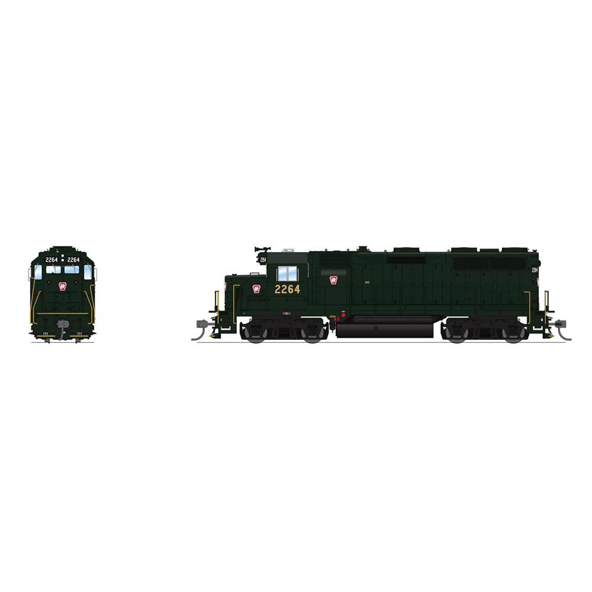 HO EMD GP35 Locomotive PRR 2264 with Red Keystone (BLI8226)