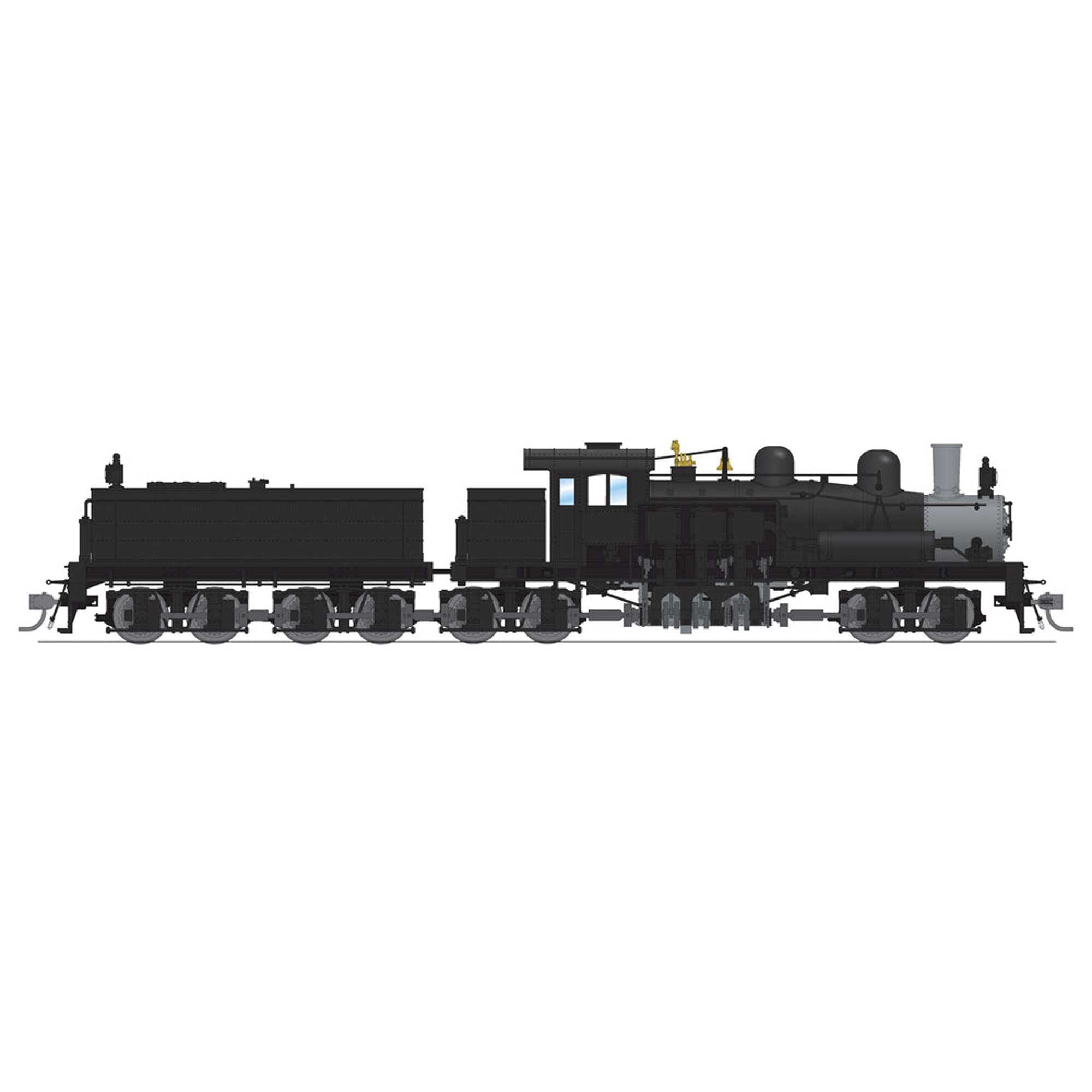 HO Class D 4 Truck Shay Locomotive Unlettered Black (BLI8258)