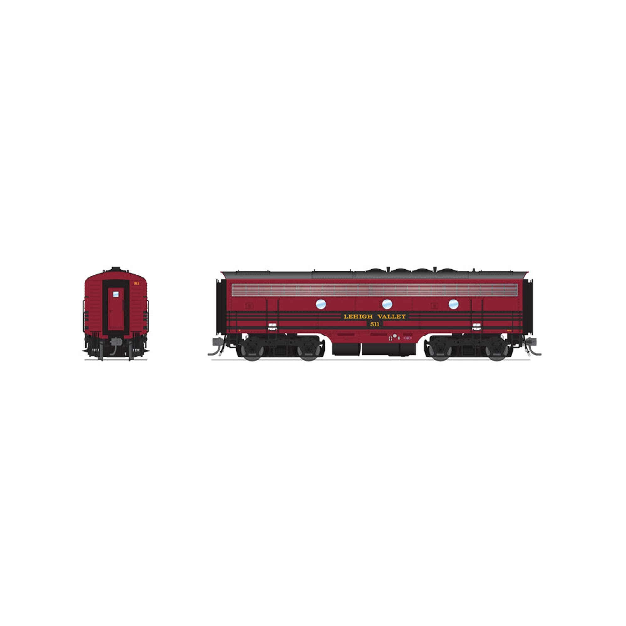 HO EMD F3B Locomotive LV 513 Cornell Red & Black Stripes (BLI8337)