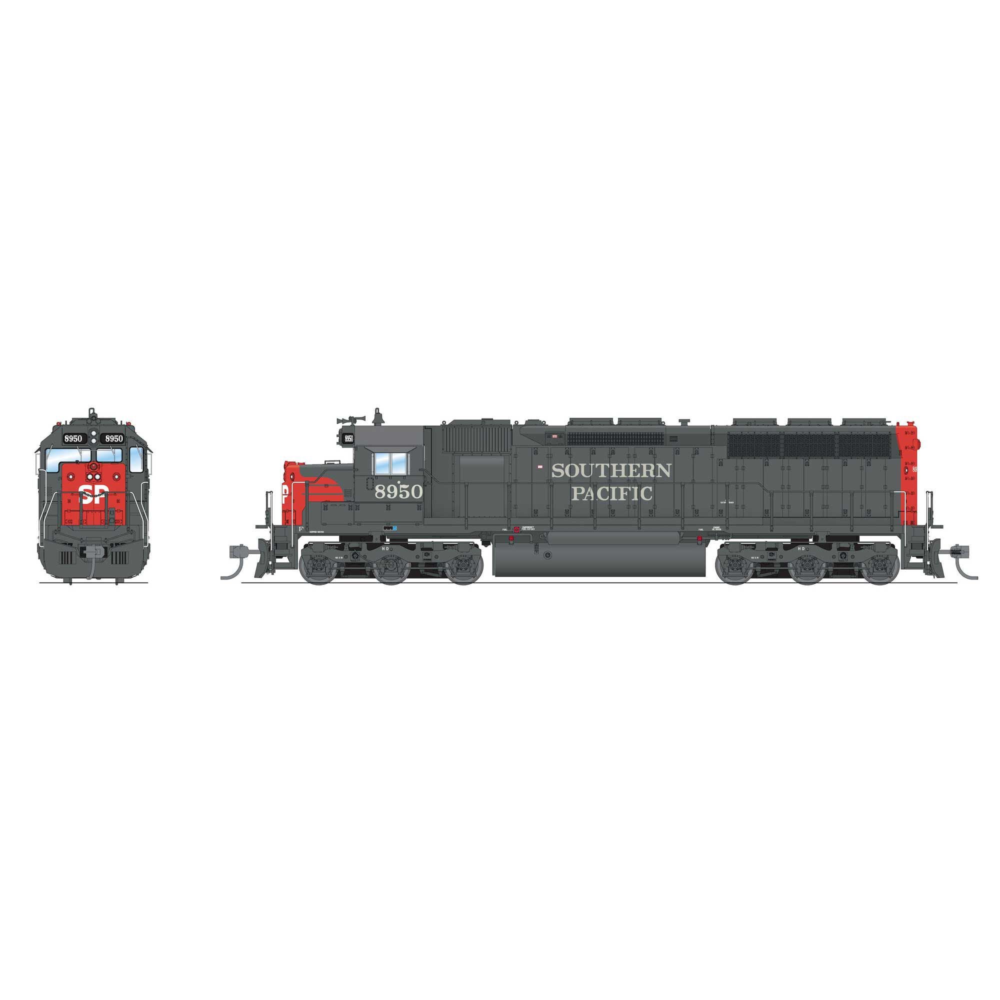 HO EMD SD45 Locomotive Southern Pacific 8950 Bloody Nose (BLI9008)