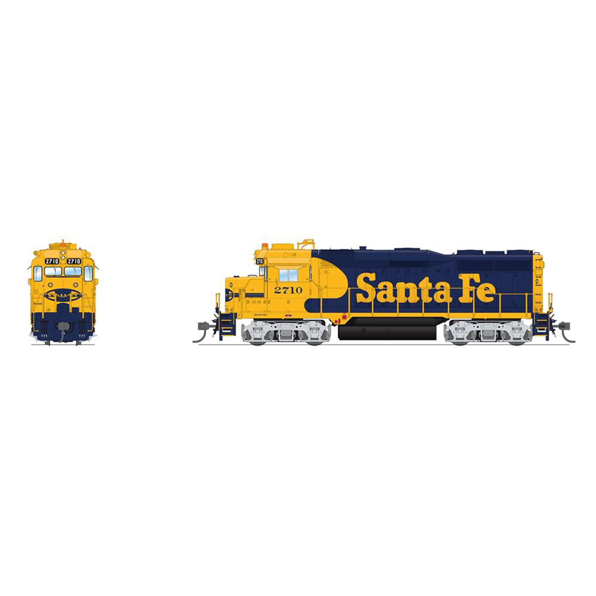 HO EMD GP30 Locomotive ATSF 2710 Blue Warbonnet (BLI9560)