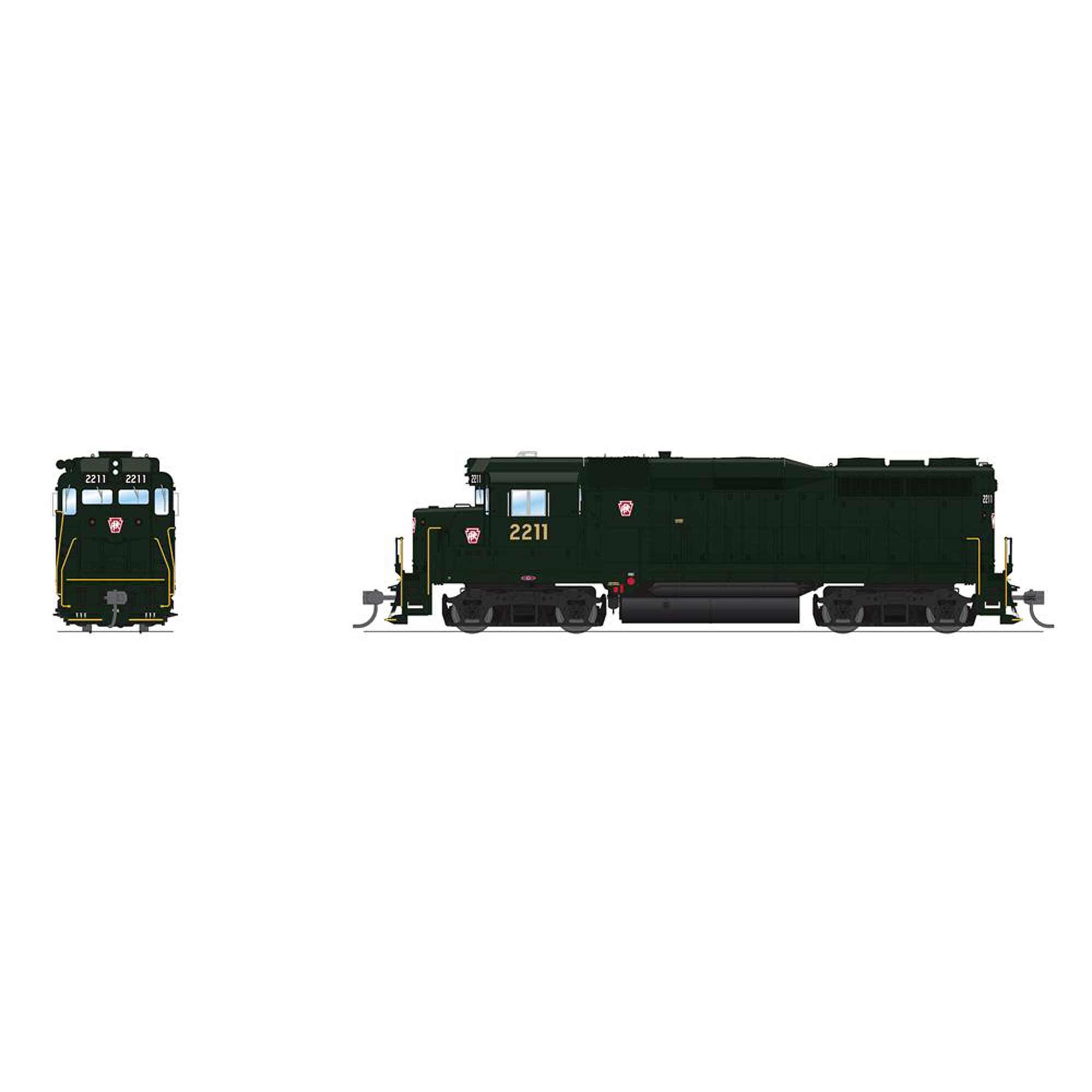 HO EMD GP30 Locomotive PRR 2214 Red Keystone (BLI9575)