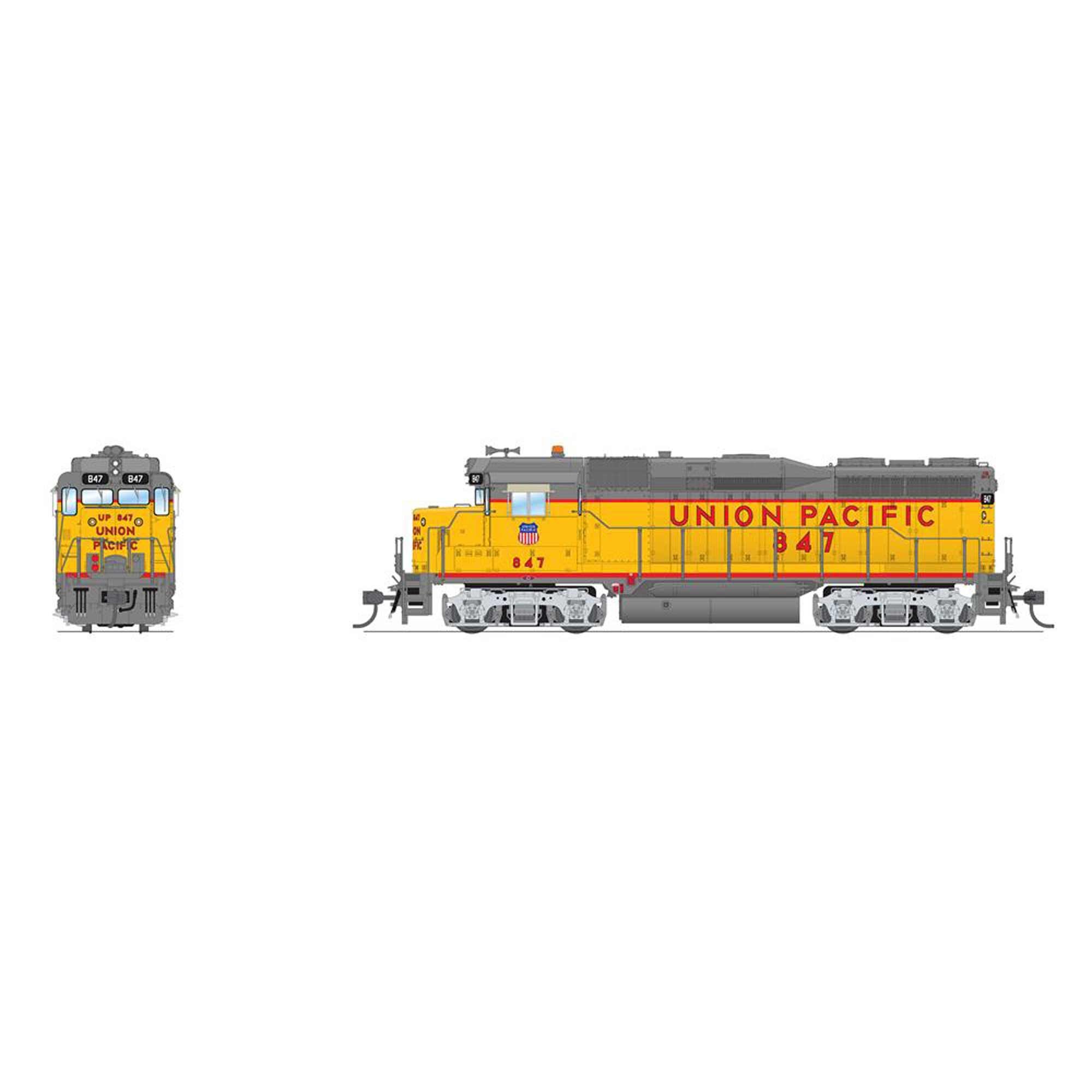 HO EMD GP30 Locomotive UP 847 with UP Shield on Cab (BLI9581)