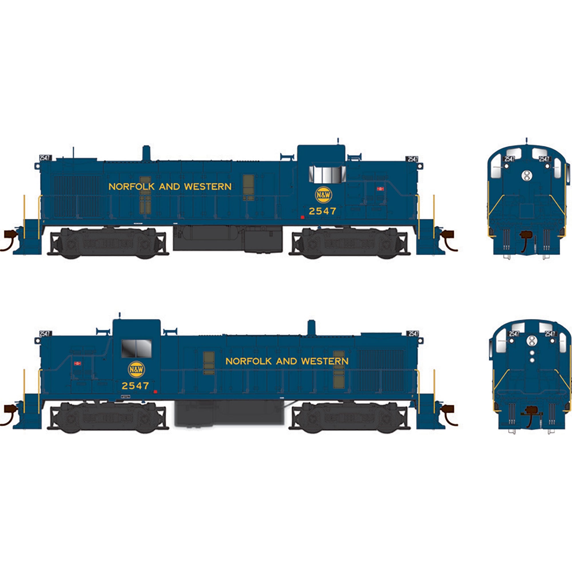 HO ALCo RS-3 DCC with Sound N&W #2554 (BOW25223)