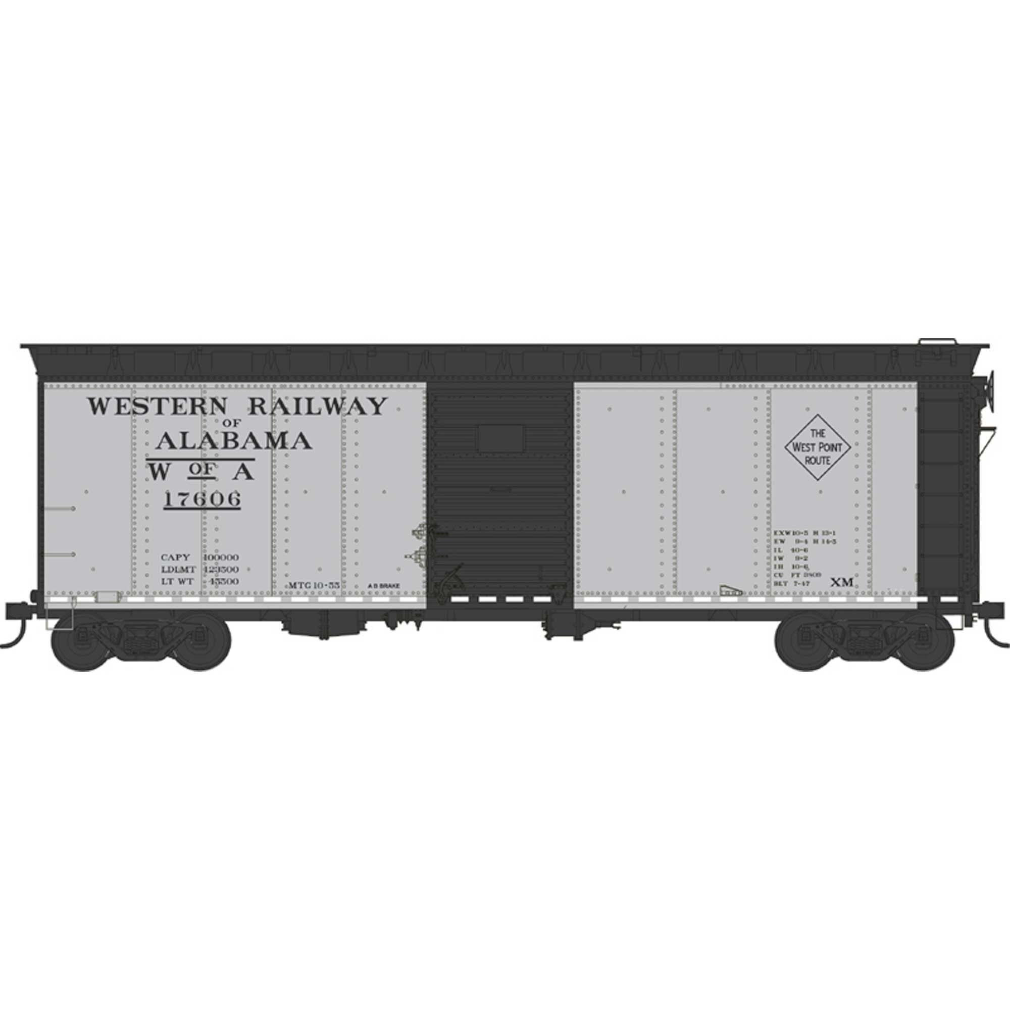 HO 40ft Boxcar WA #17606 (BOW43178)