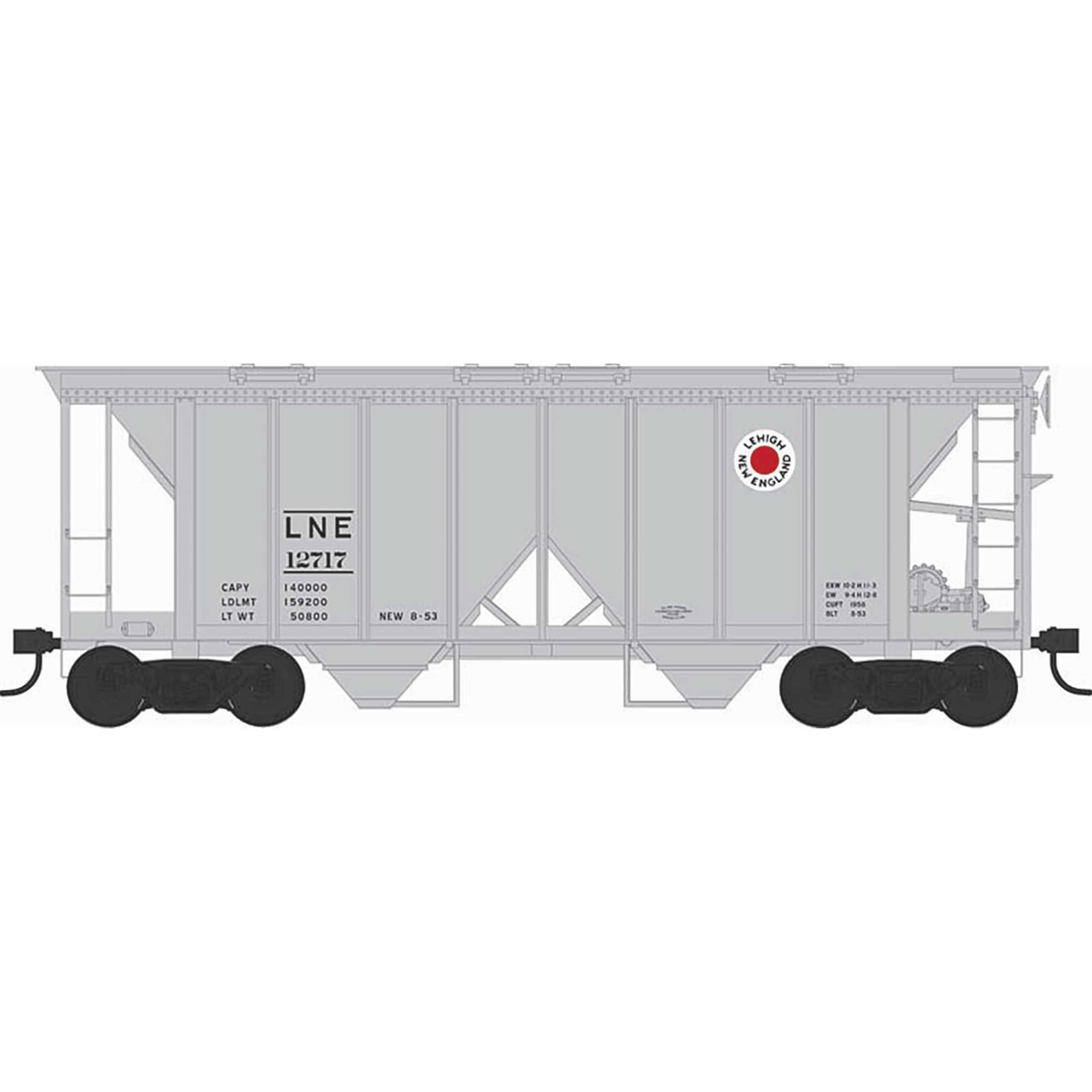 HO H34 Covered Hopper L&NE #12745 (BOW43276)