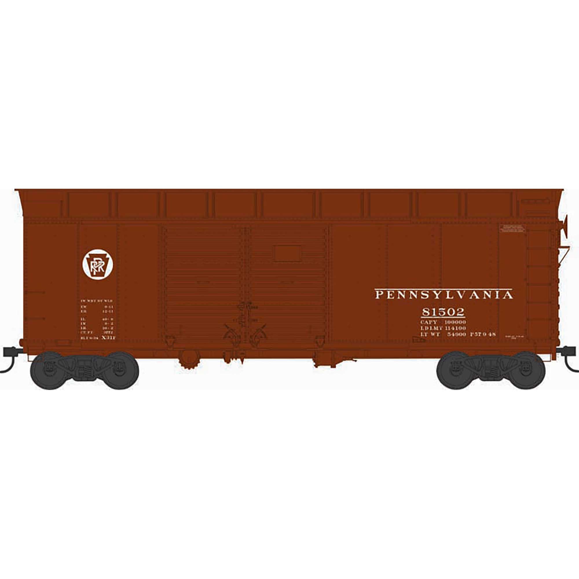HO X31F 4-Door Turtle Roof Box PRR Circle Key #81582 (BOW43339)