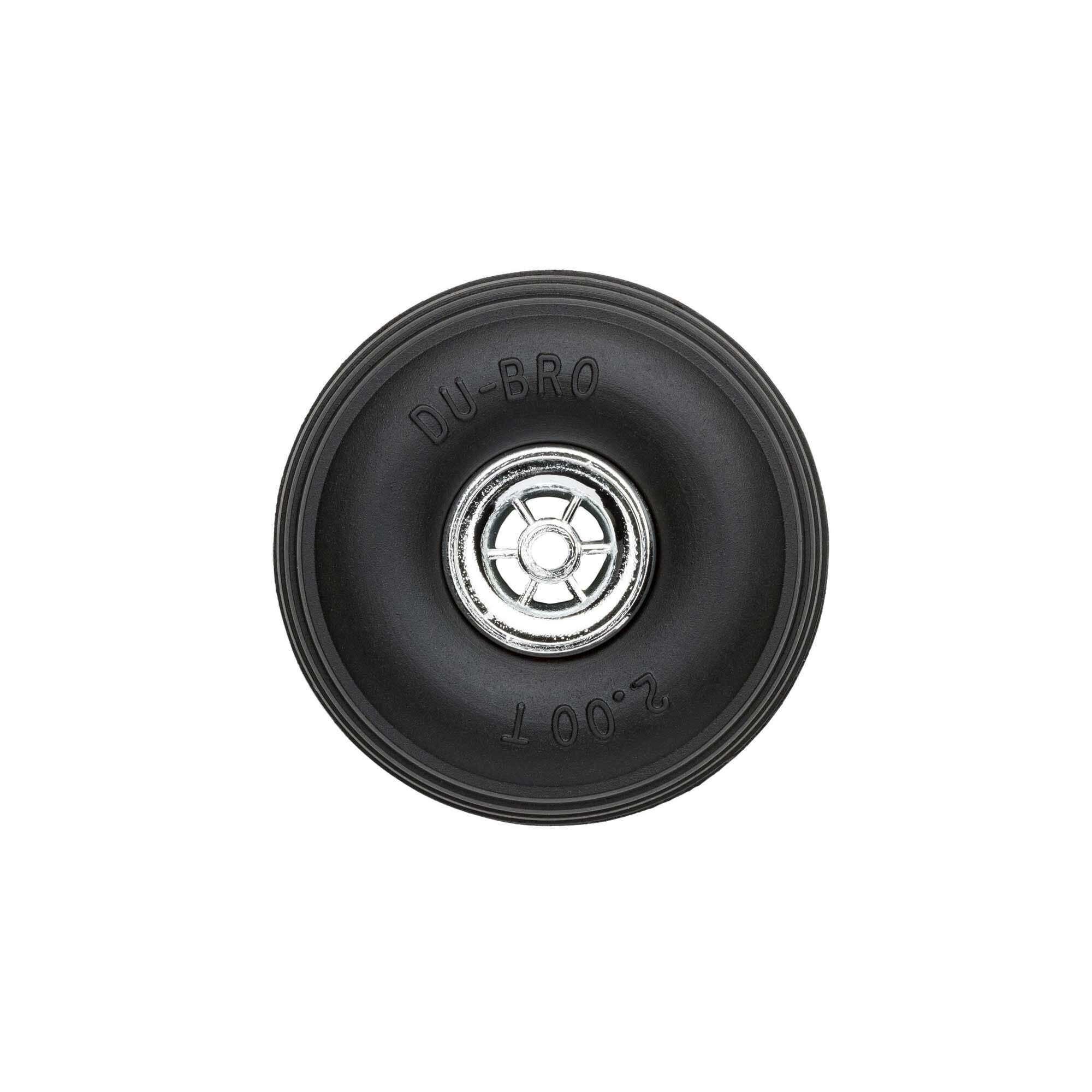 Treaded Chrome Wheels 2 Inch Diameter (Set of 2) (DUB200TC)