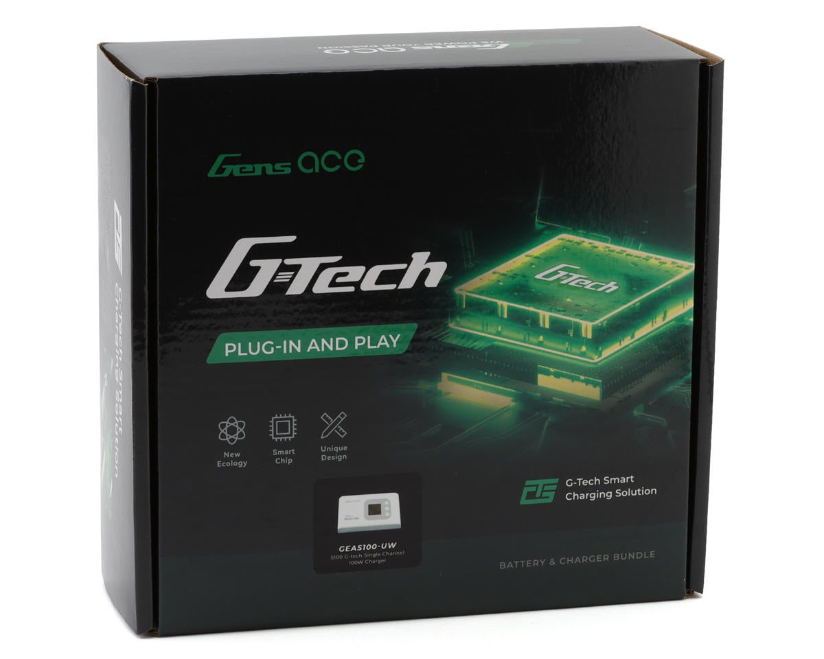 G-Tech 5200mAh 2S 35C Hardcase Battery Bundle with S100 Charger (GEAS100522S35GT)