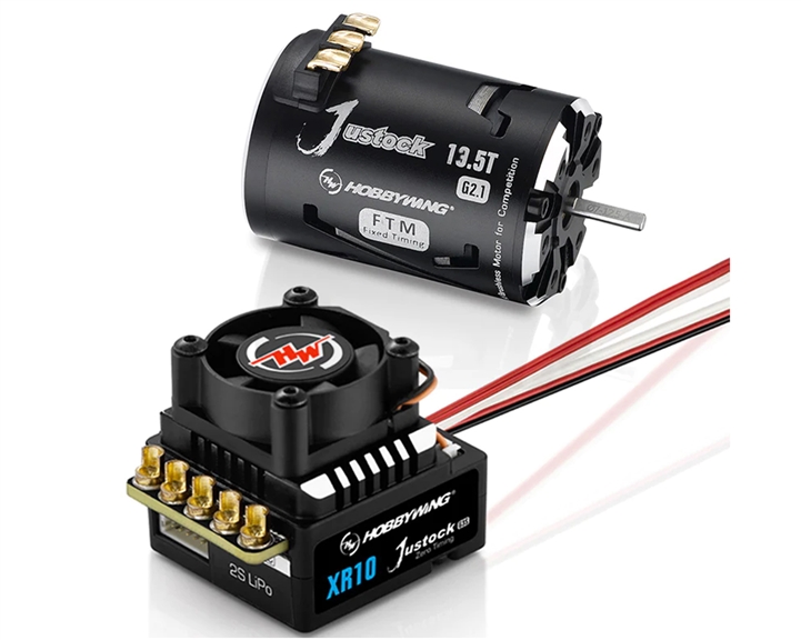 Hobbywing XR10 Justock G3S Sensored Brushless ESC/SD G2.1 Motor Combo (13.5T) HWA38020371