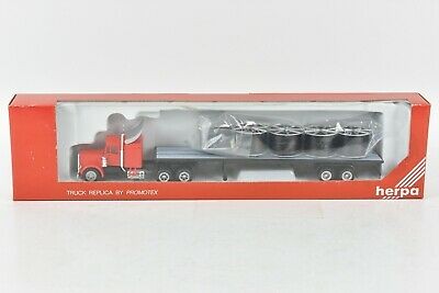 Herpa 6195 1:87Peterbilt Flatbed Wire Spools Carrier