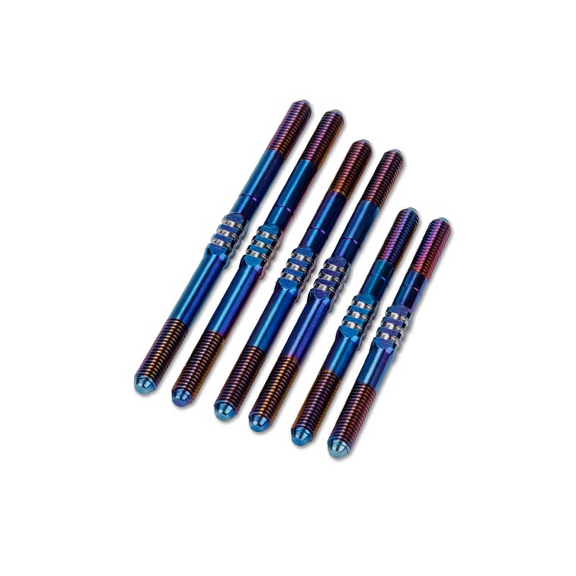 Schumacher Cougar LD3 Fin Turnbuckle Kit Burnt Blue (JCO2969-1)