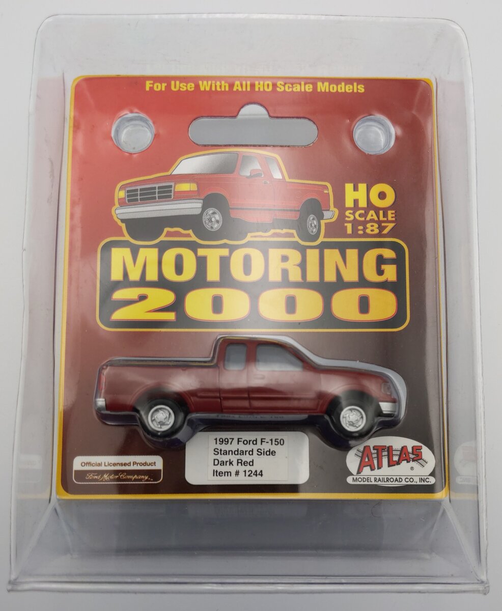 Atlas 1244 HO Scale 1997 Ford F-150 Pickup Truck with Standard Side - Dark Red