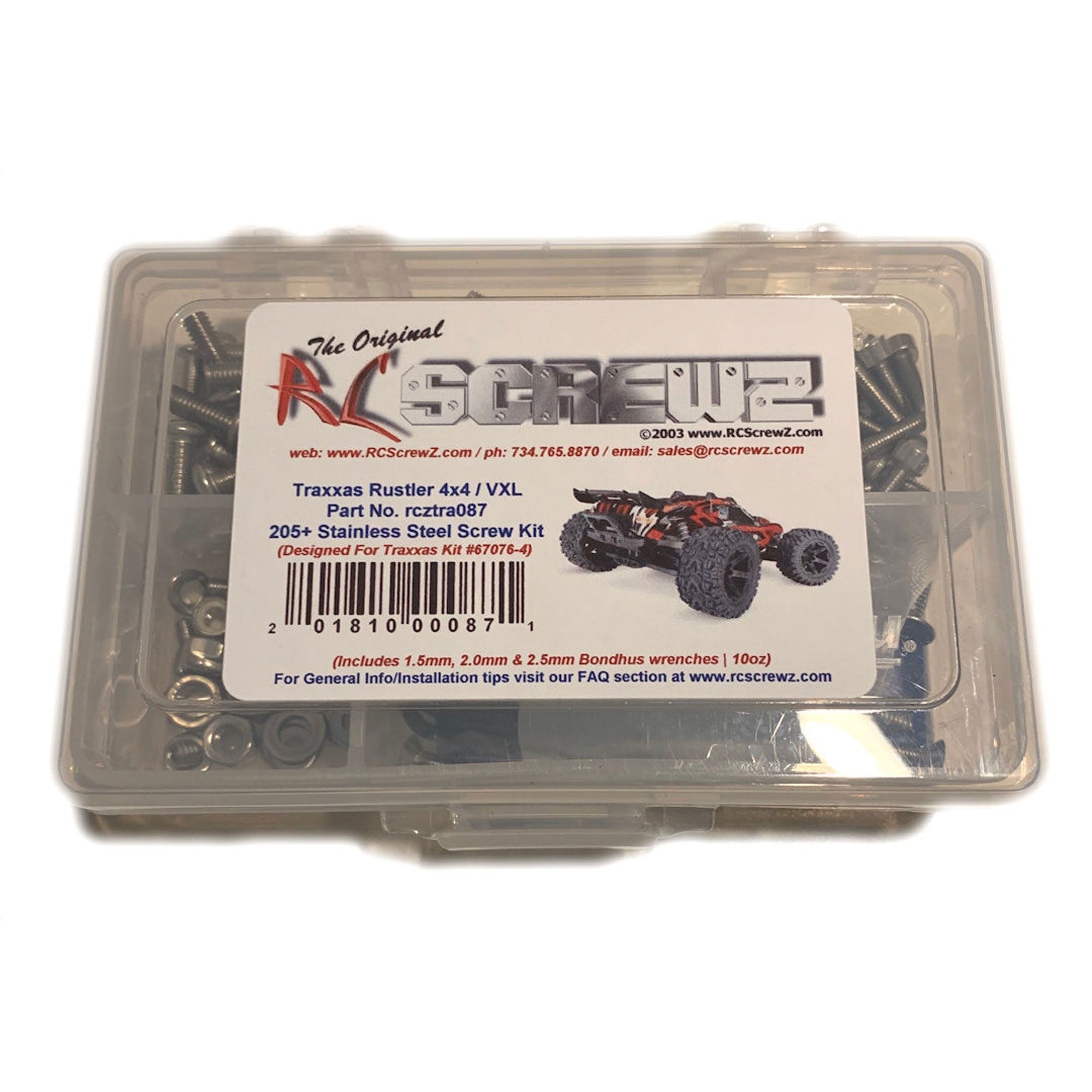 Stainless Steel Screw Kit for TRAXXAS Rustler 4x4 VXL (RCZTRA087)