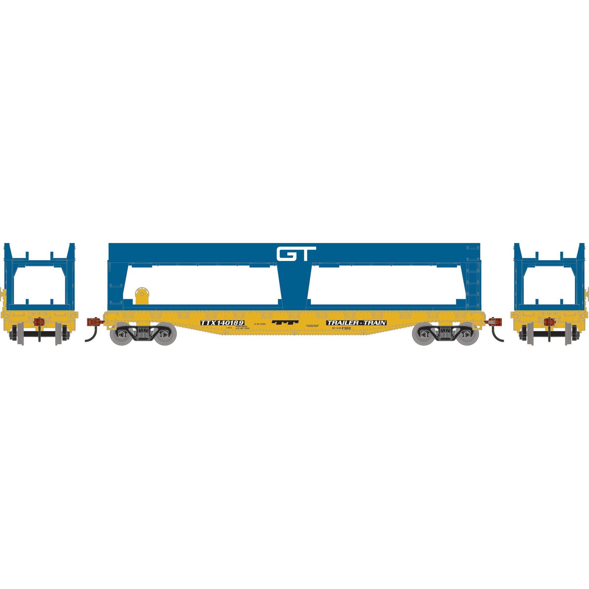 HO 50' Auto-Loader GTW #140189 Plastic Model Train Car (RND-2008)