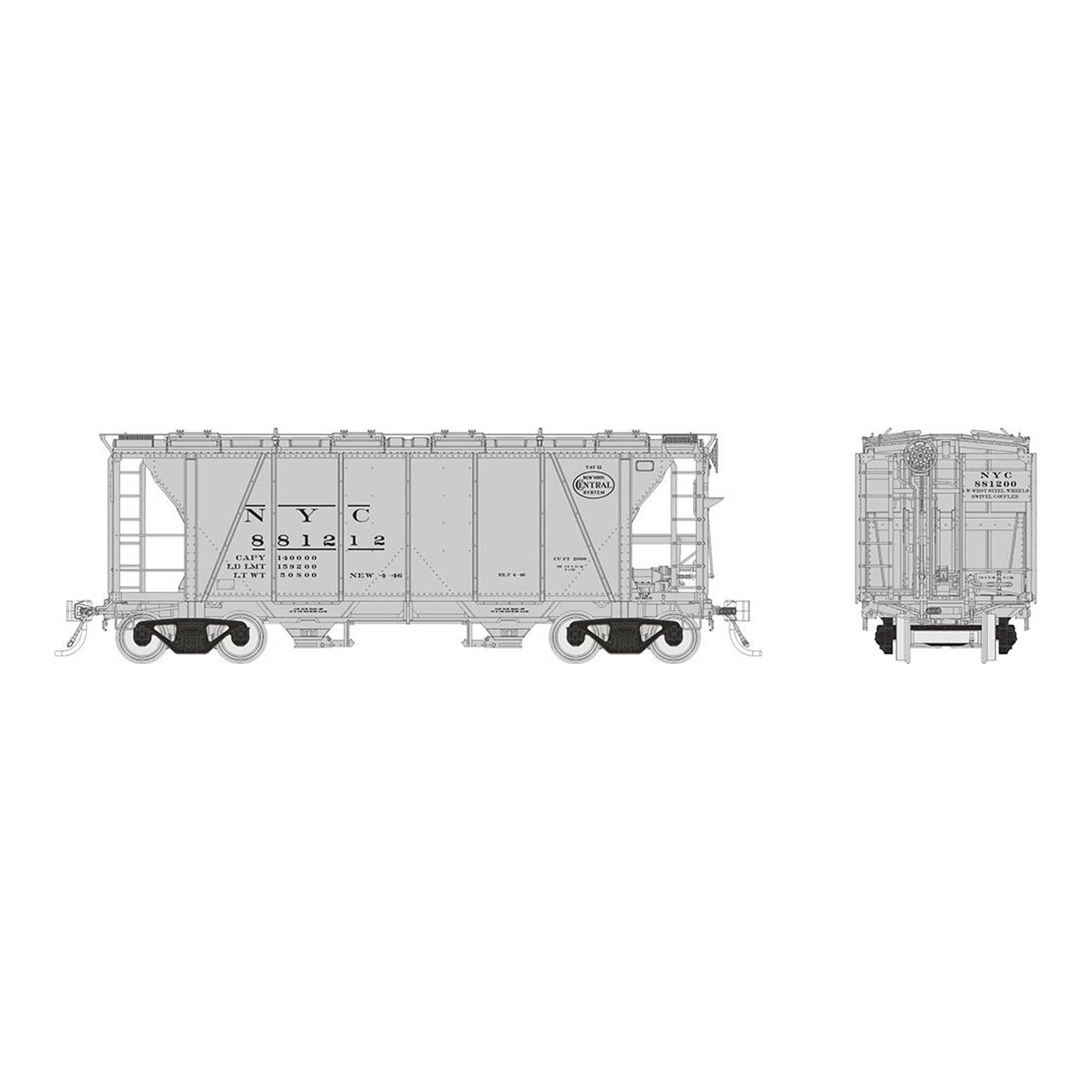 HO Enterprise Covered Hopper NYC - Roman (RPI149001A)