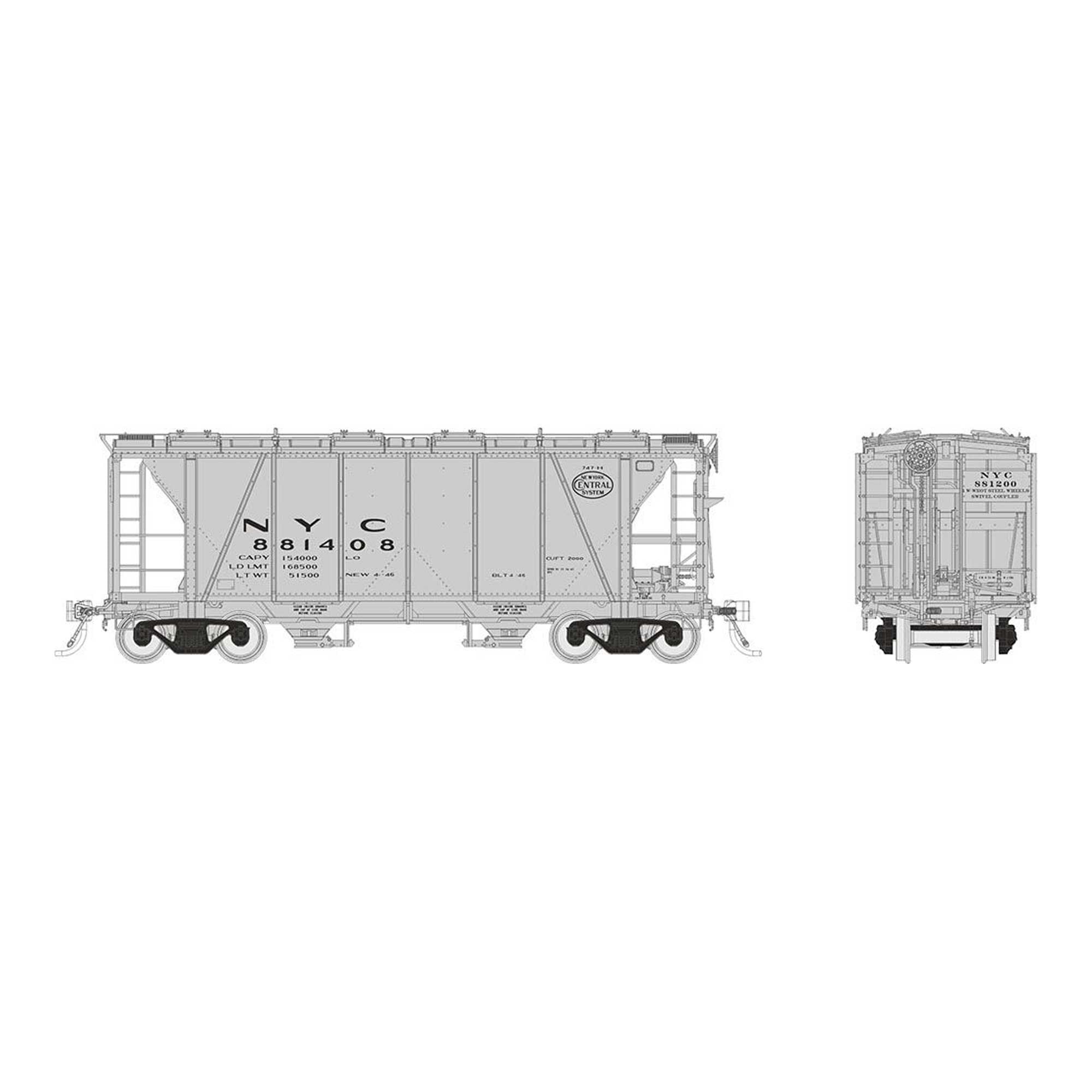HO Enterprise Covered Hopper NYC - Gothic (RPI149002A)