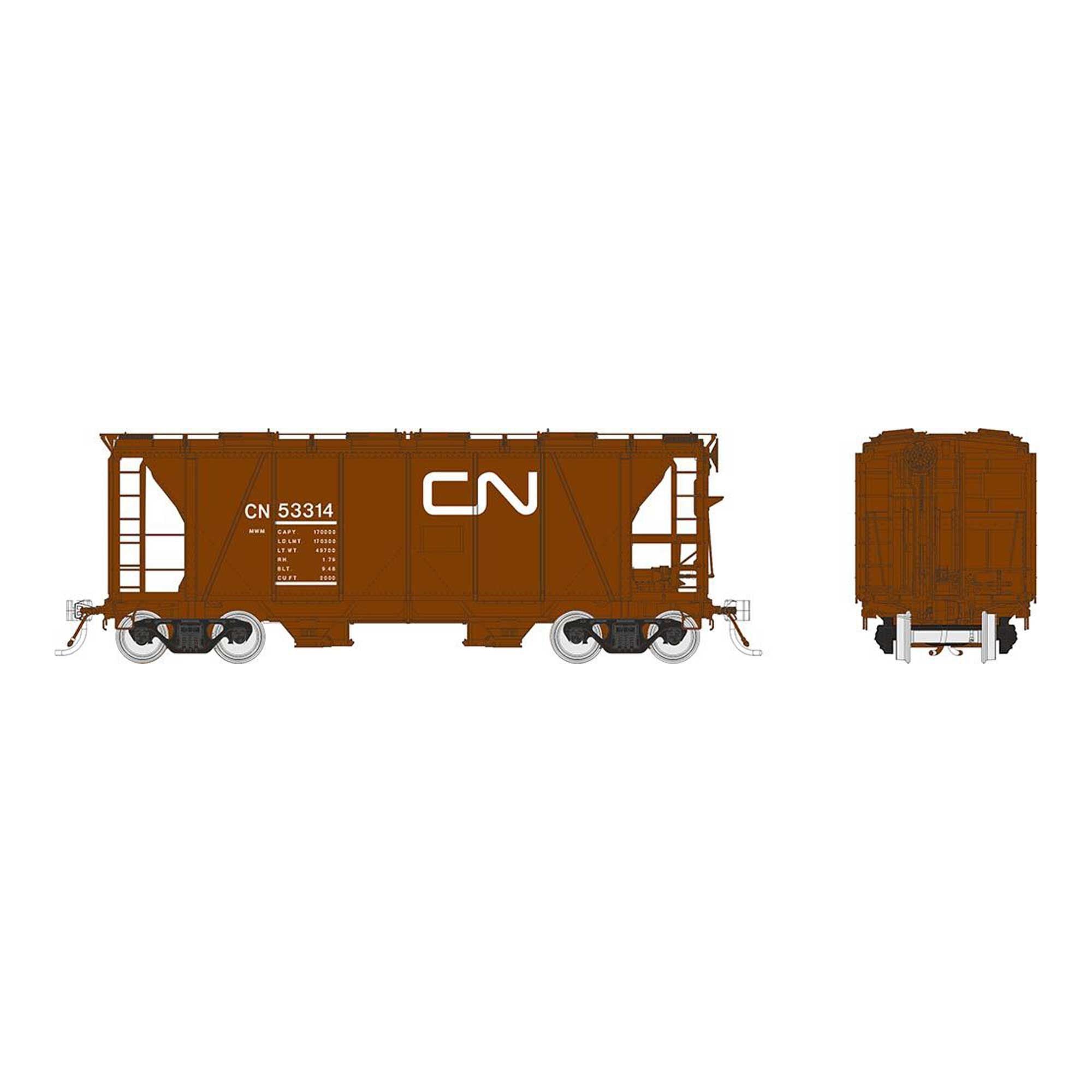 HO Enterprise Covered Hopper CN - MOW Red (RPI149011)