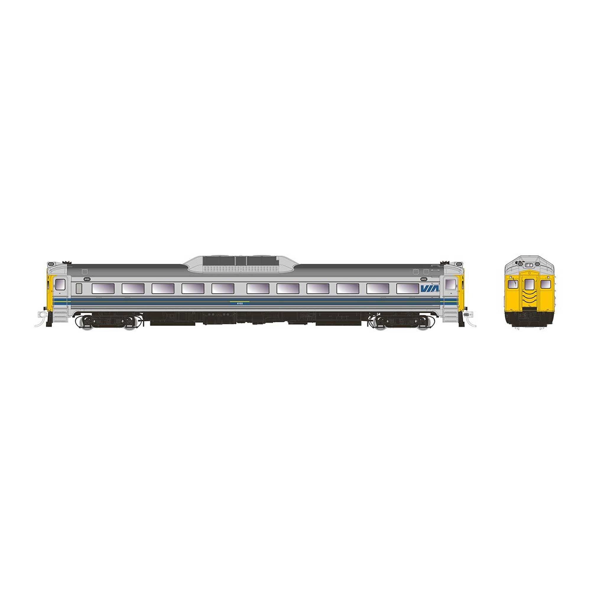 HO Budd RDC-1 Phase 1c Diesel Railcar VIA Rail Canada #6102 (RPI16838)