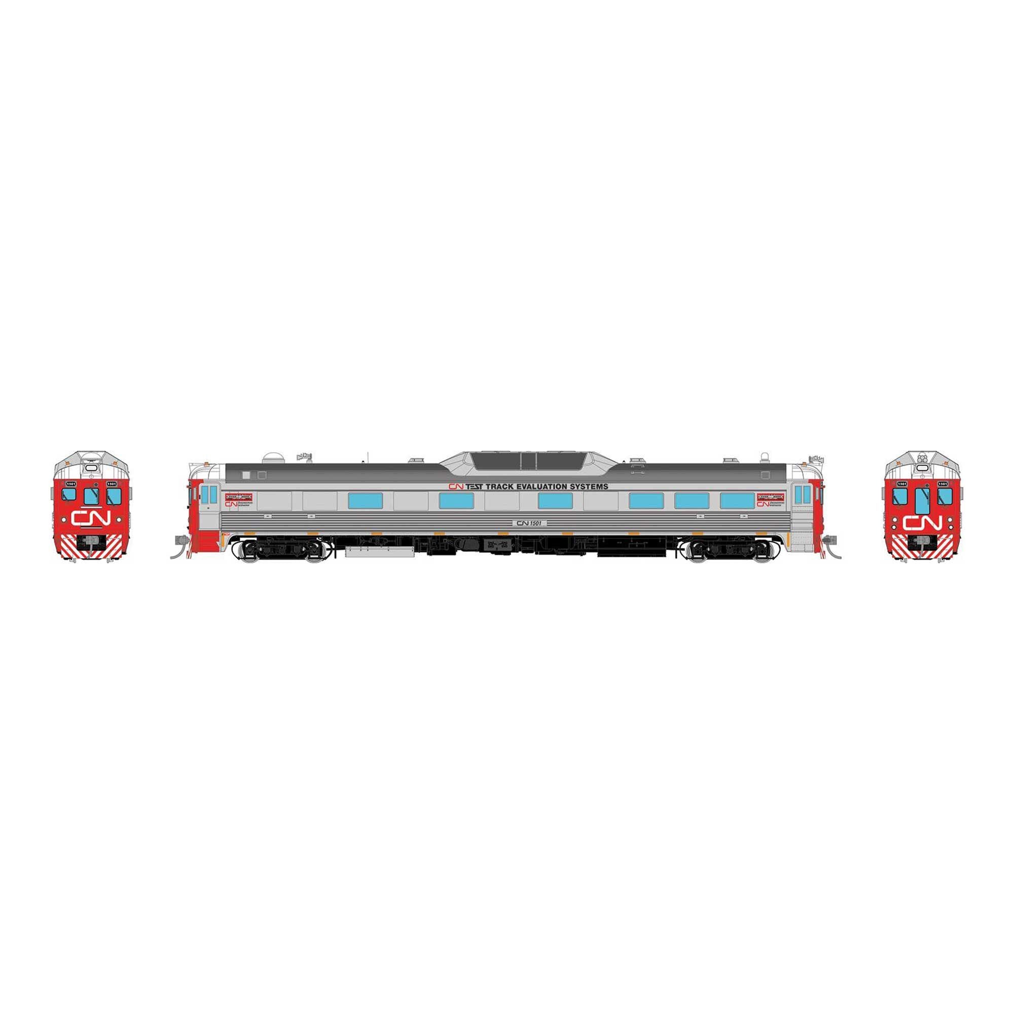 HO Budd RDC-1 Phase 2 Model Railcar with Sound for Track Evaluation (RPI16845)