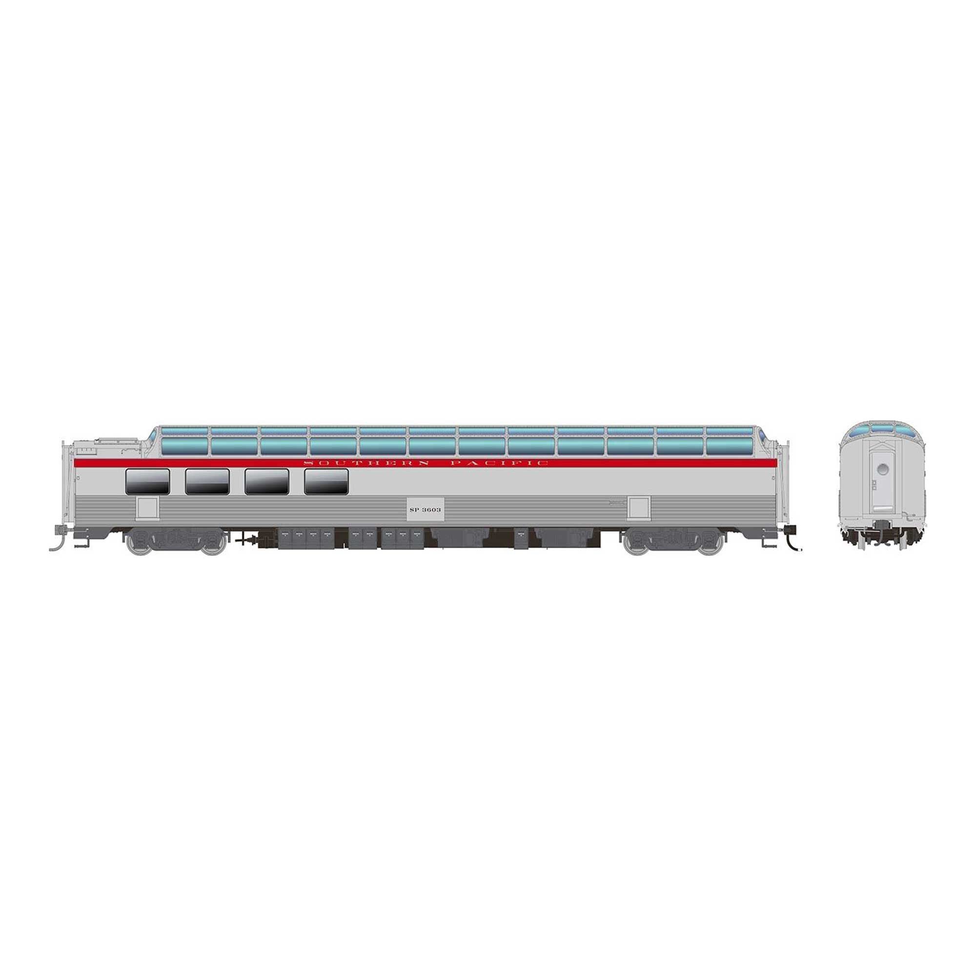 HO Southern Pacific Dome-Lounge Car with Fluted Sides #3603 (RPI175006)