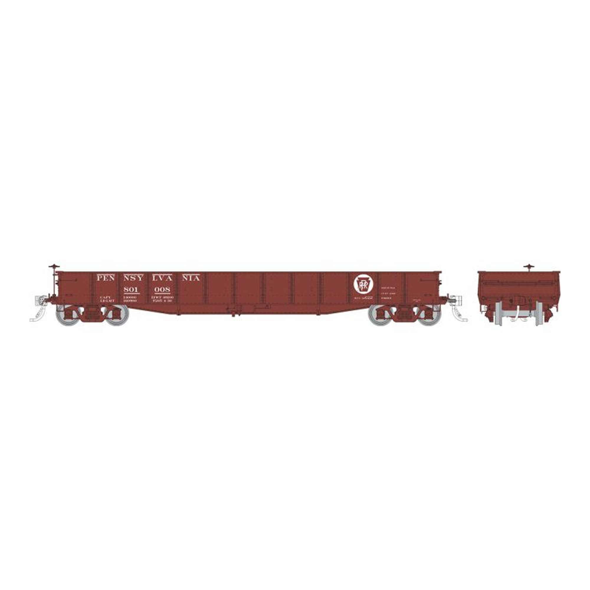 HO G22 Gondola PRR Circle Keystone with K Brakes 6-Pack (RPI194001)
