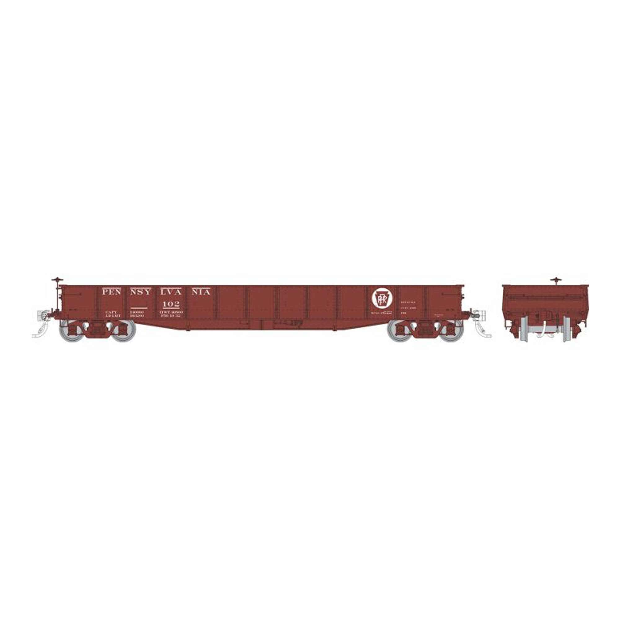 HO G22 Gondola PRR Circle Keystone with AB Brakes (RPI194002A)