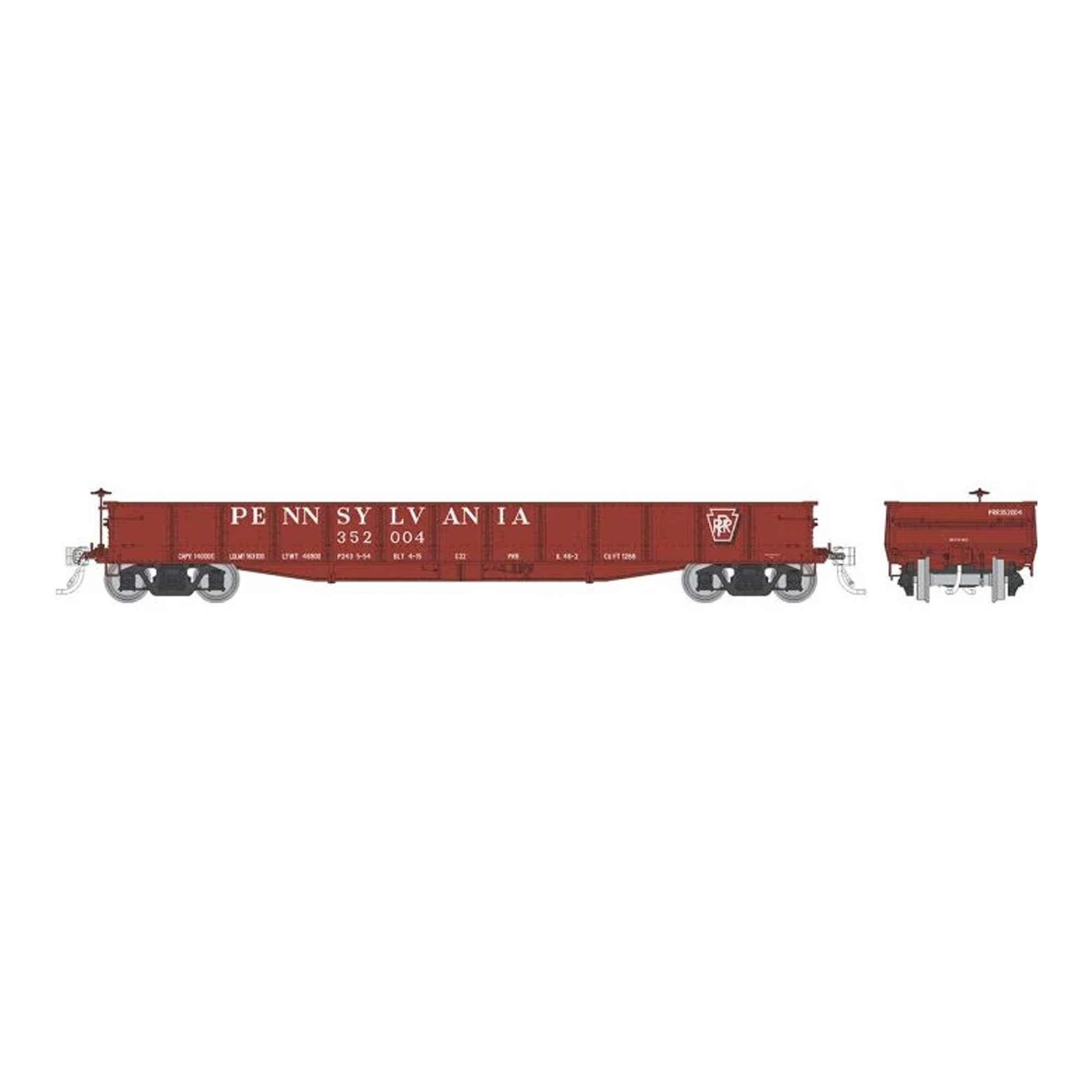 HO G22 Gondola PRR Shadow Keystone 6-Pack (RPI194004)