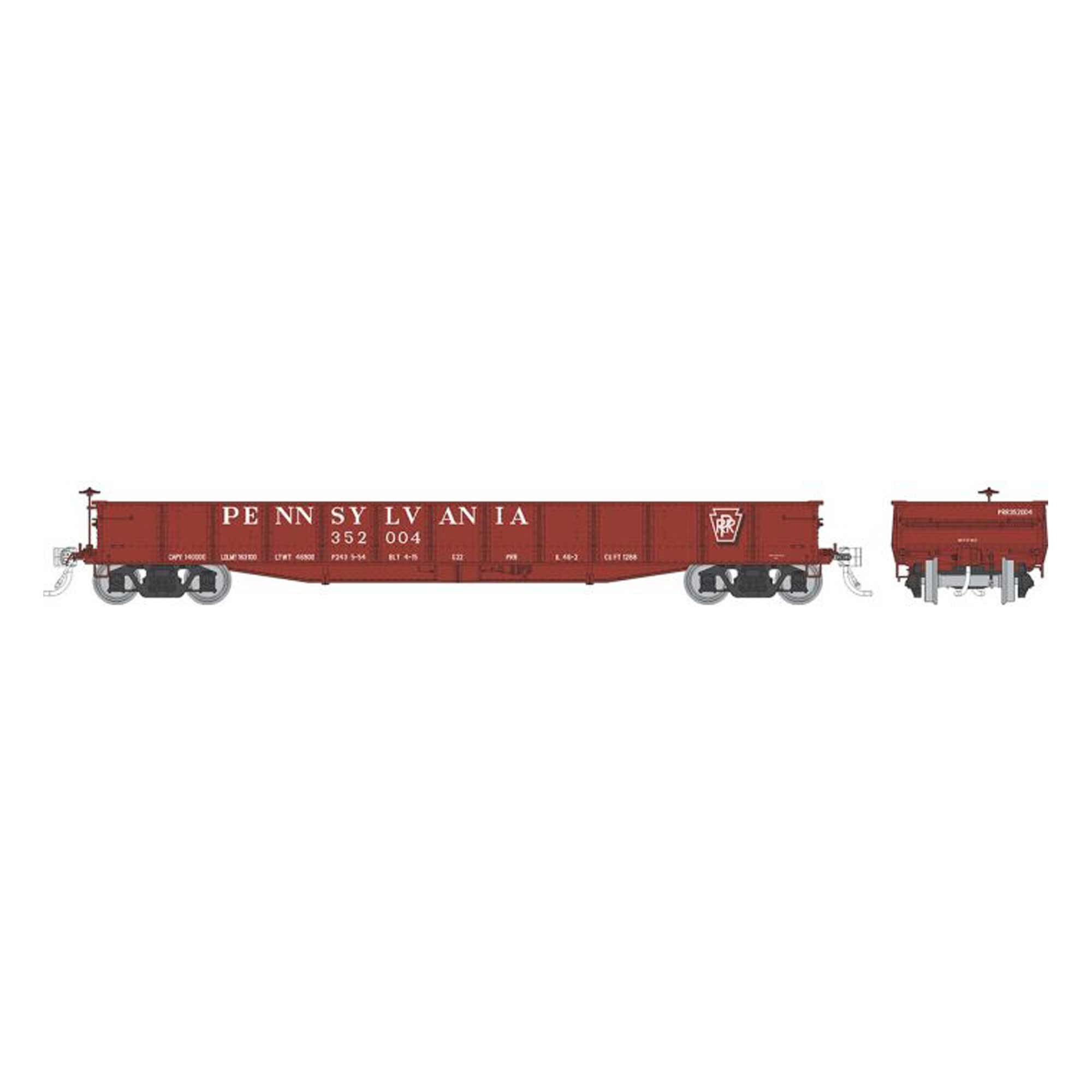 HO G22 Gondola Pennsylvania Railroad with AB Brakes Single Car (RPI194004A)
